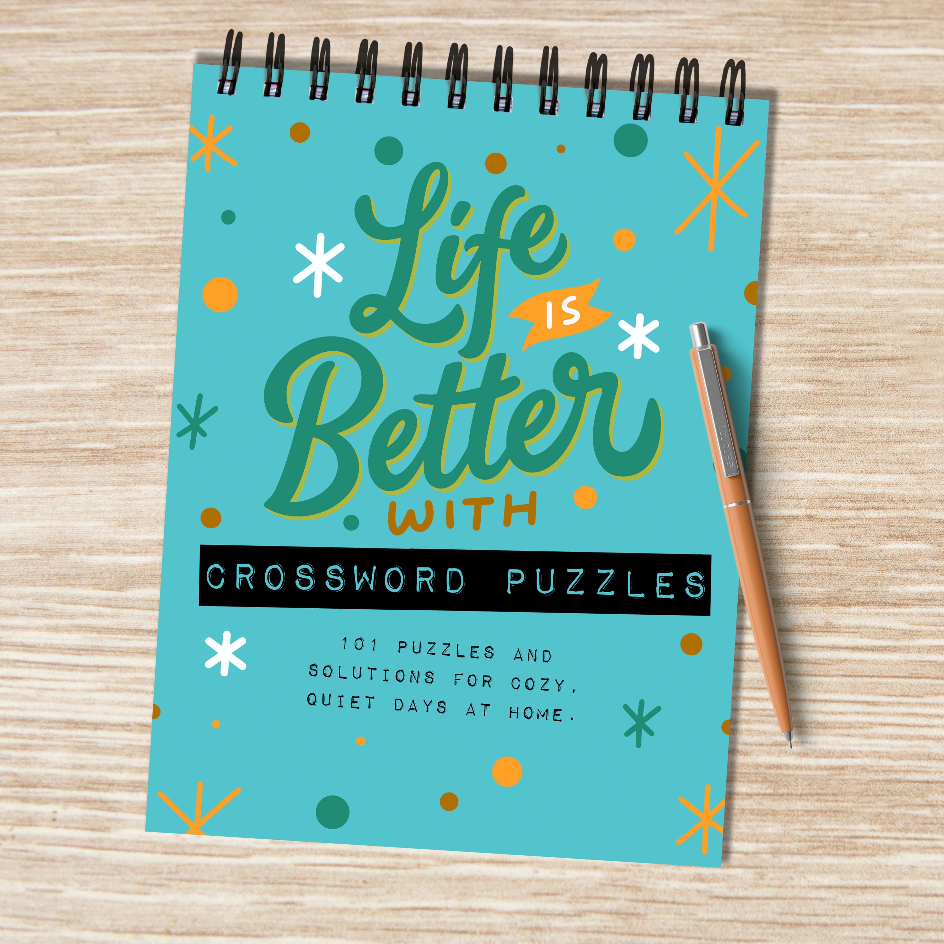 TF Publishing Life is Better with Crossword Puzzles Book Spiral Puzzle Pad