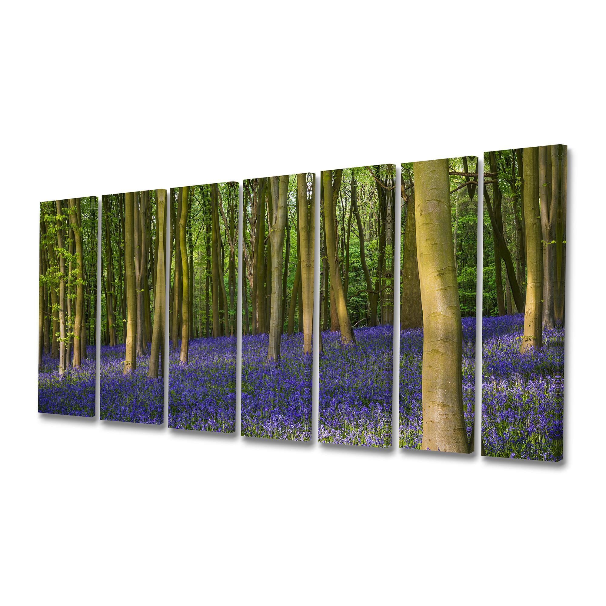 Designart - Bluebell Woods in Oxfordshire - Landscape Canvas Art Print