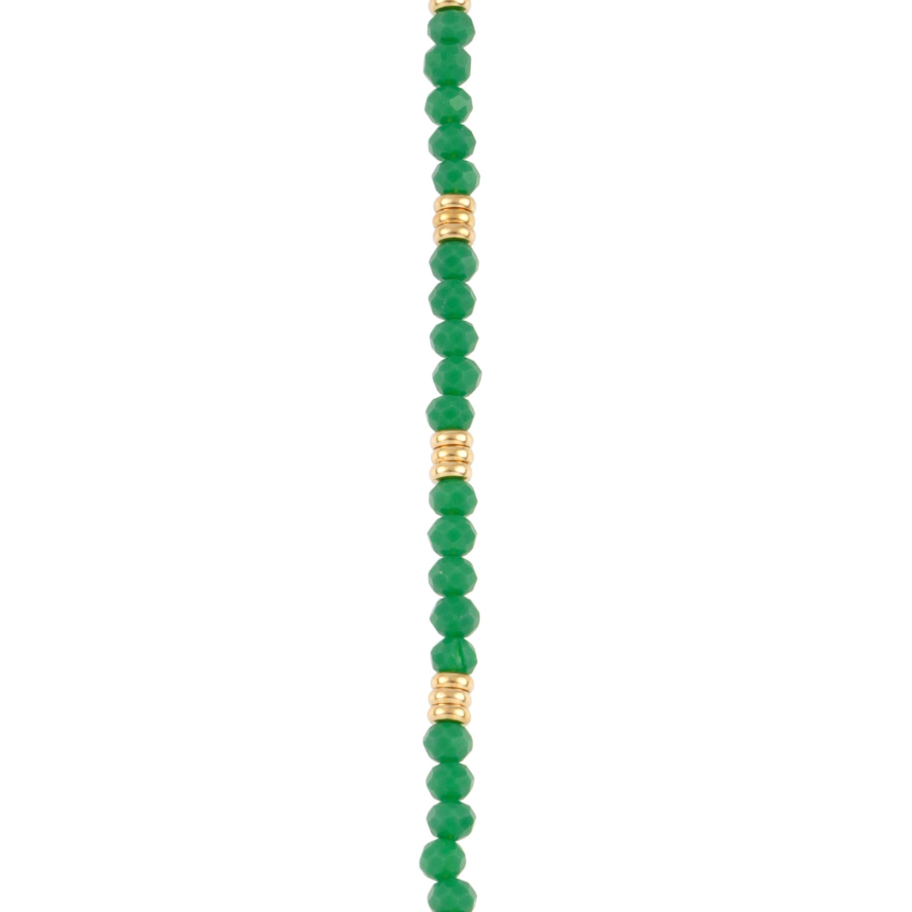 12 Pack: Green Glass Rondelle Beads & Spacers, 4mm by Bead Landing™