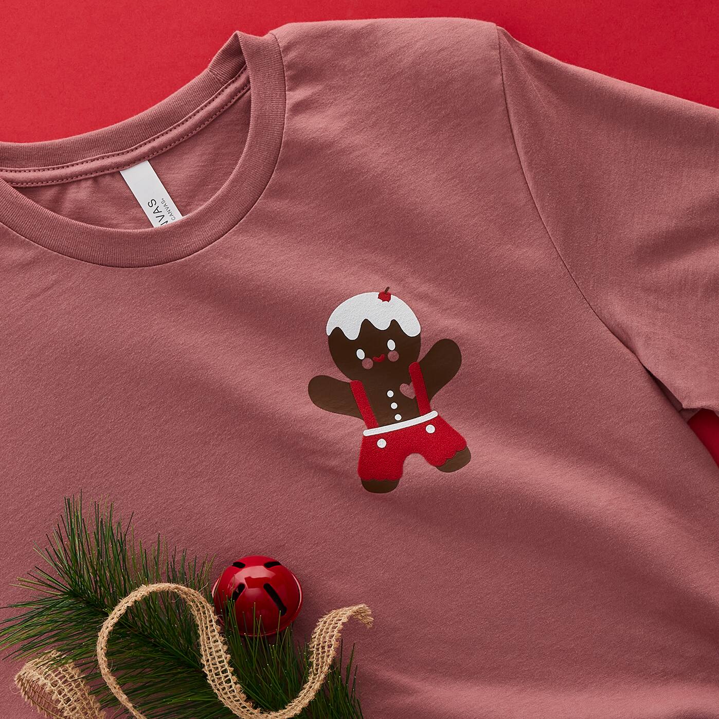 BELLA + CANVAS&#xAE; Puff Gingerbread Man T-Shirt&#x200B;
