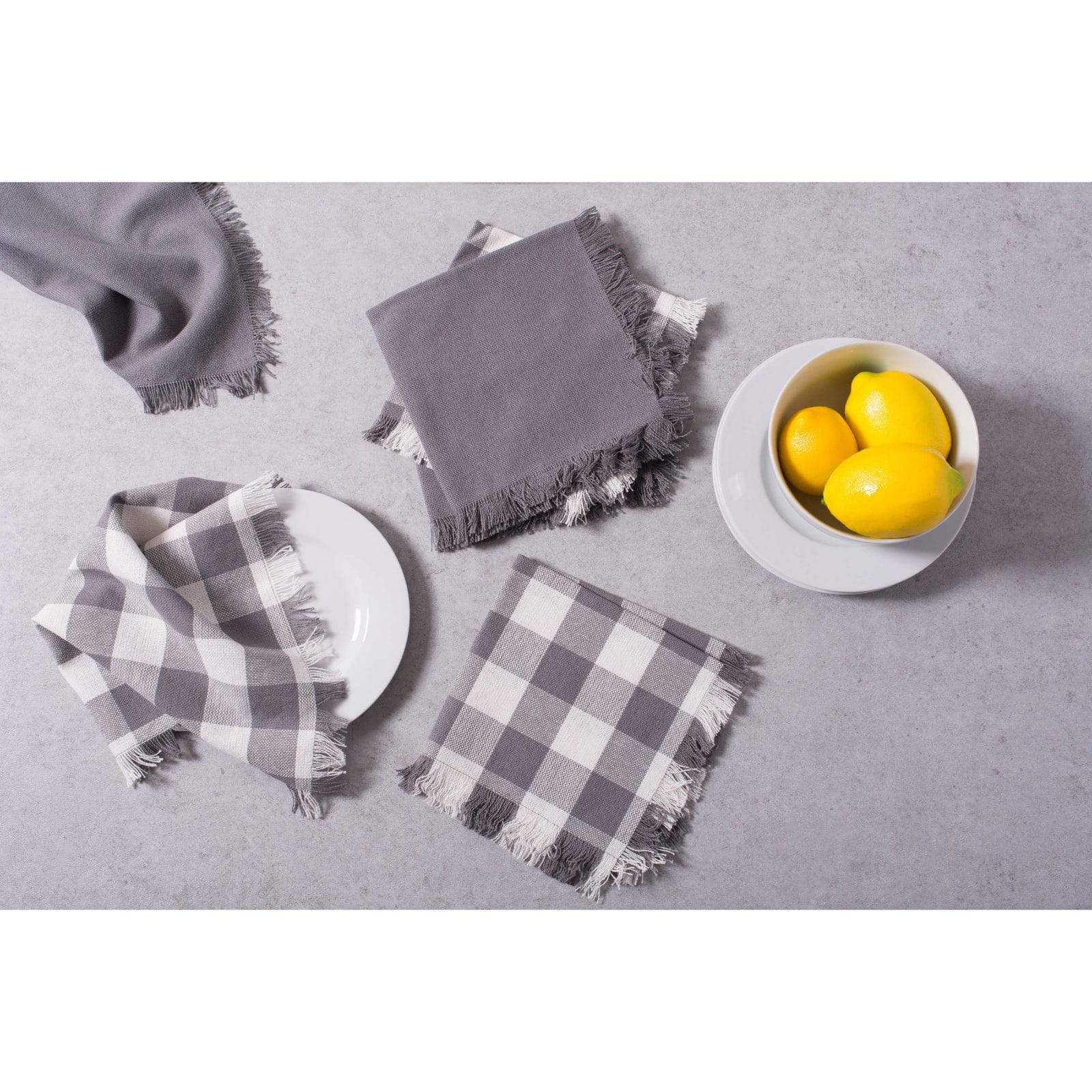 DII® Solid Heavyweight Fringed Napkins