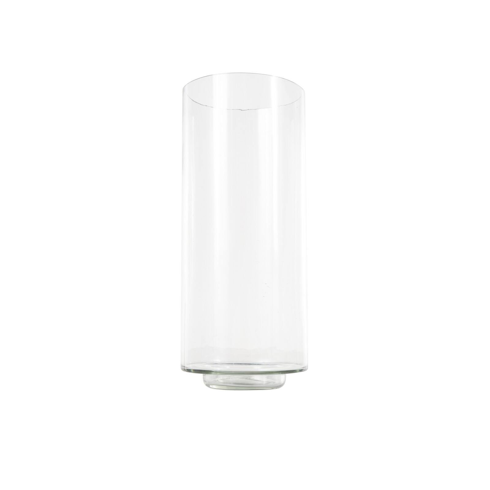 15" Clear Glass Minimalistic Decorative Vase