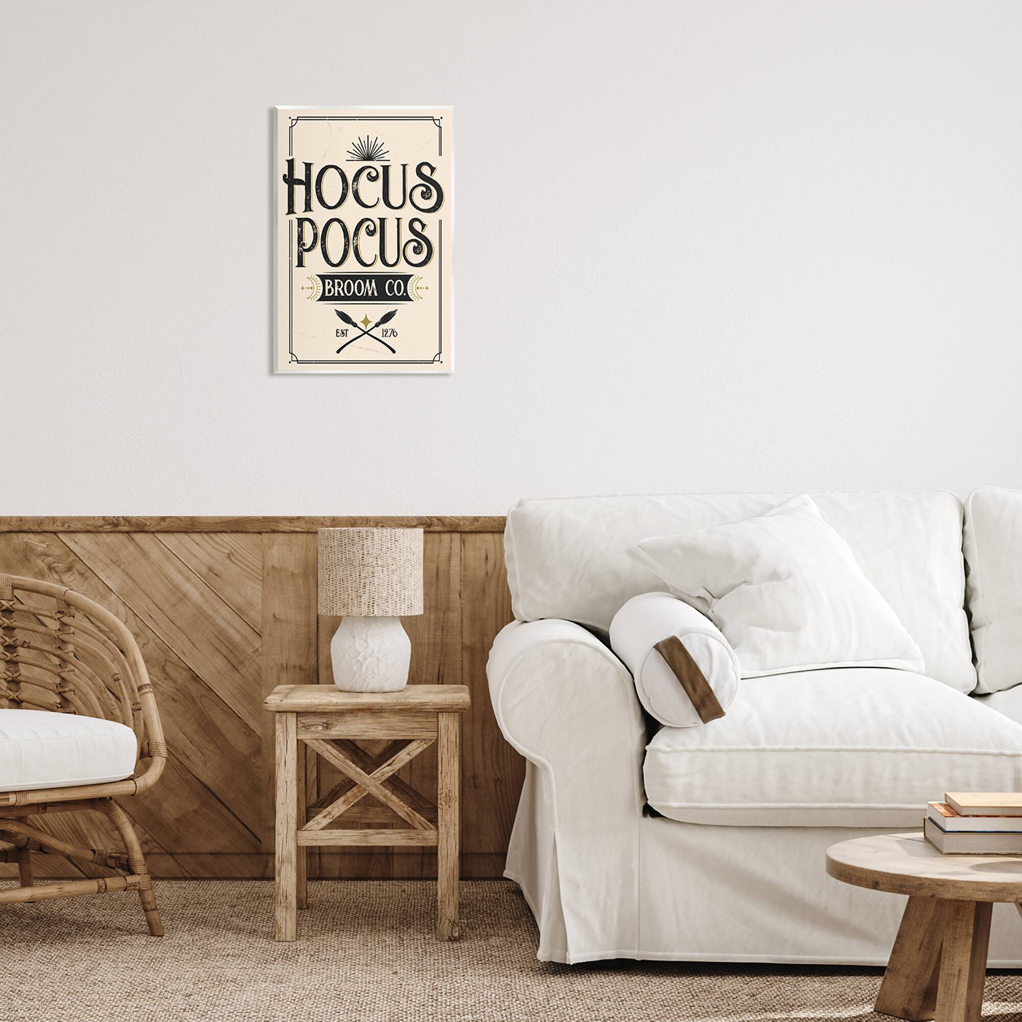 Stupell Industries Vintage Hocus Pocus Broom Sign Wall Plaque