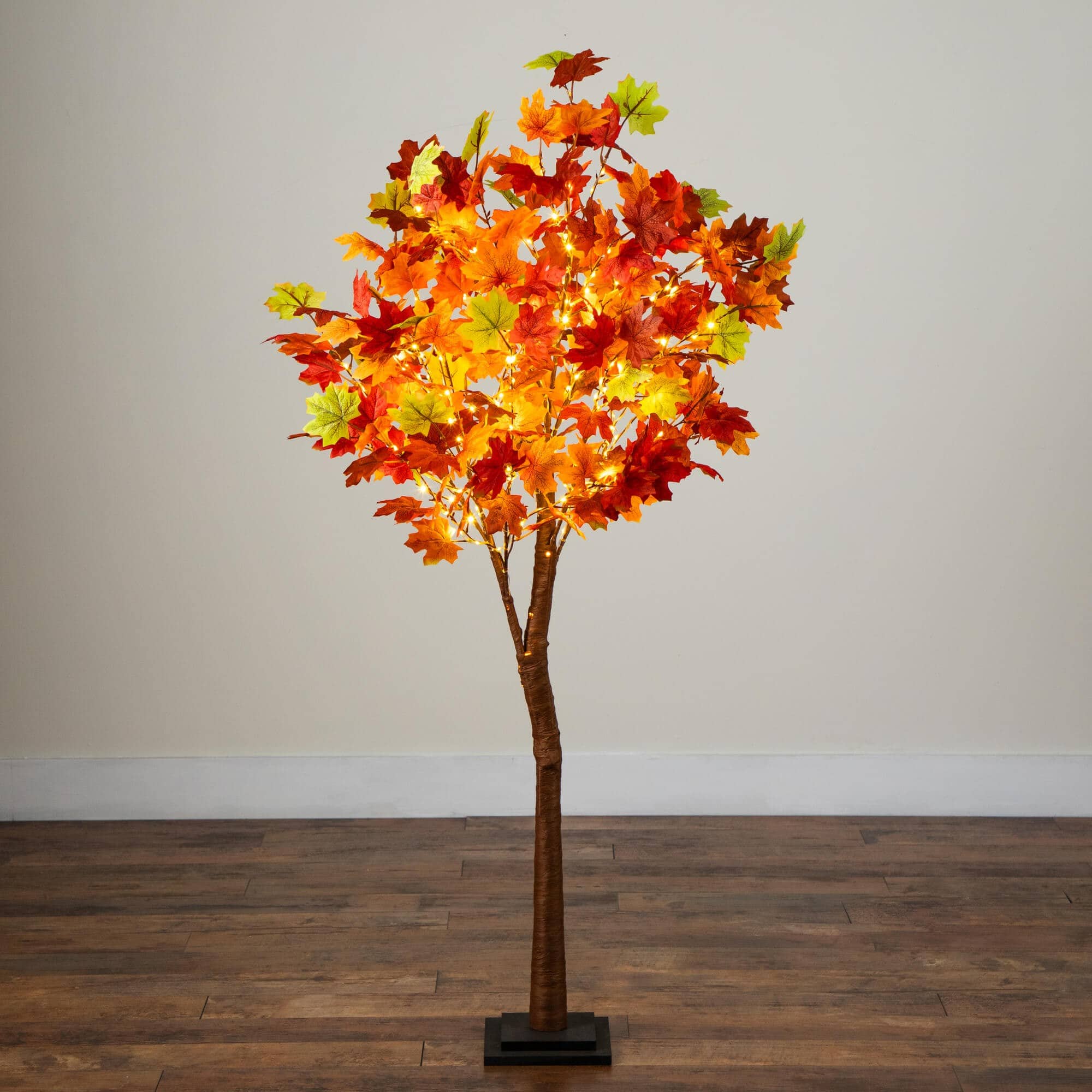 5ft. Pre-Lit Shades of Autumn Maple Artificial Fall Tree with 270 Warm White LED Lights