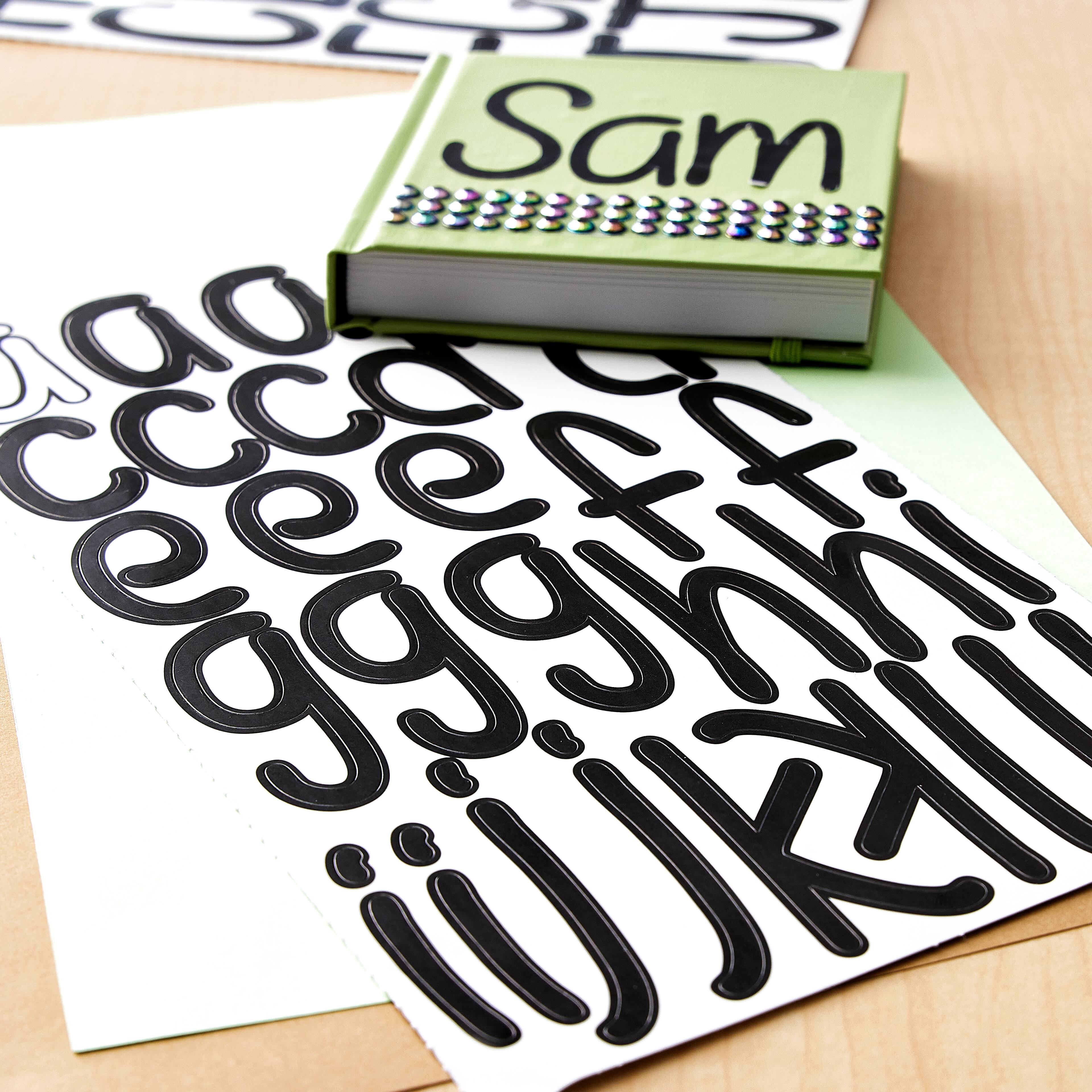 12 Pack: Black Large Font Alphabet Stickers by Recollections™ | Letters ...