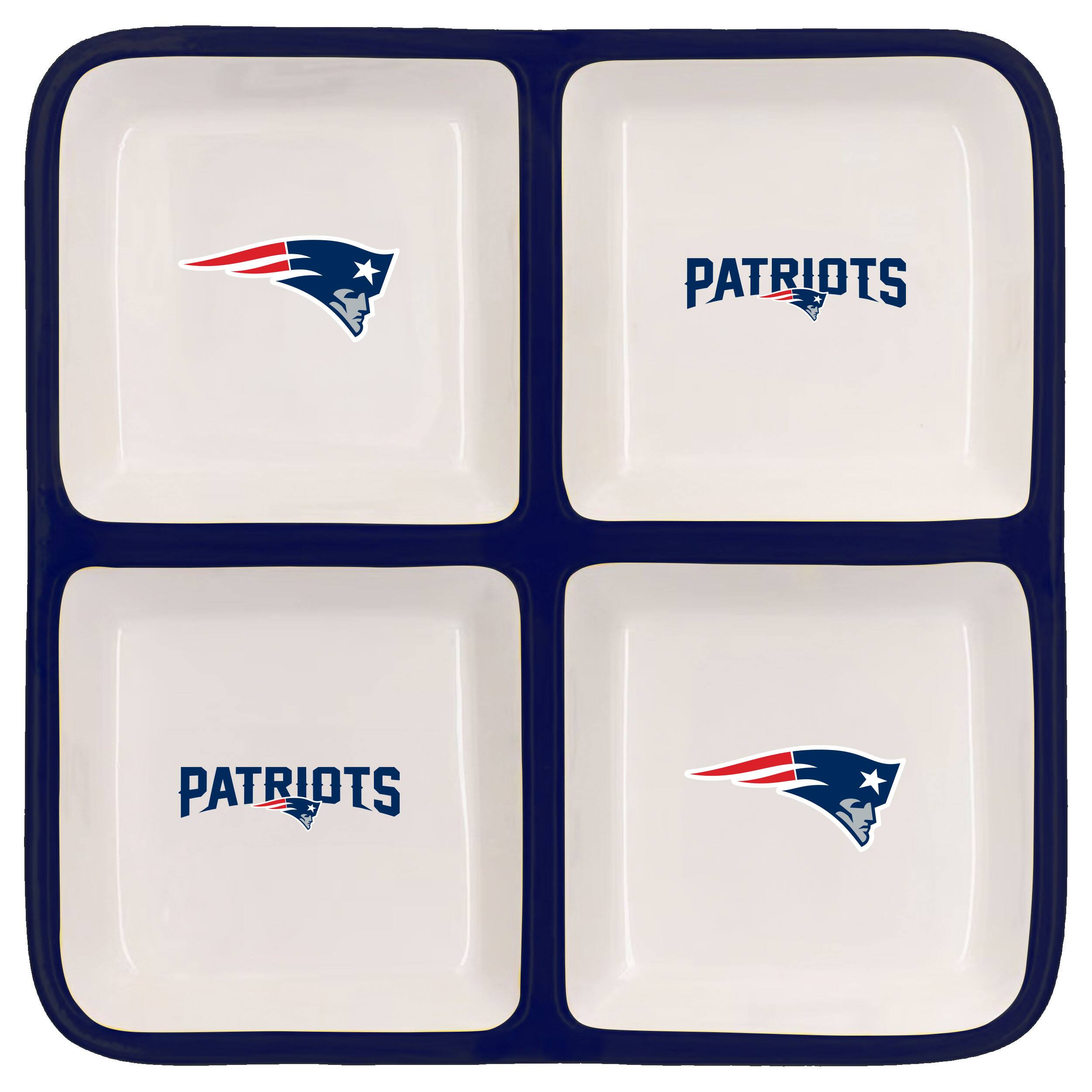 The Memory Company NFL 4 Section Square Ceramic Tray