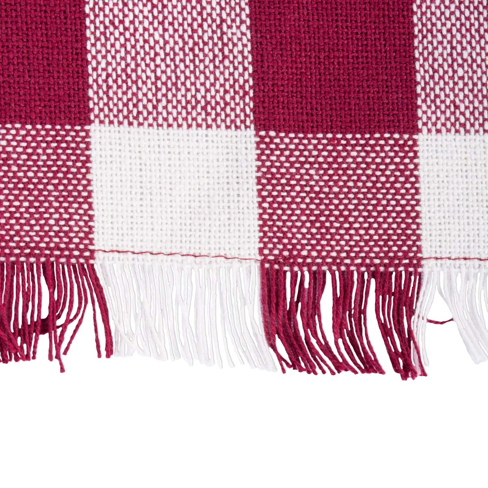 DII® Assorted Wine Heavyweight Fringed Dishtowel (Set of 4)