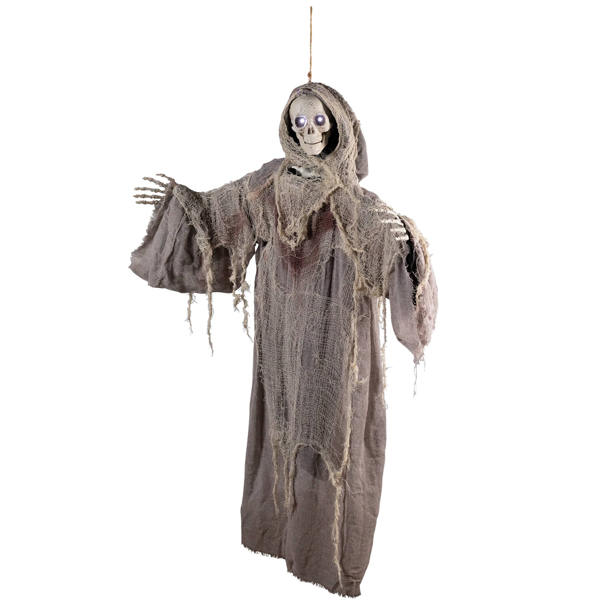 36" Touch Activated Hanging Death Reaper Halloween Decoration