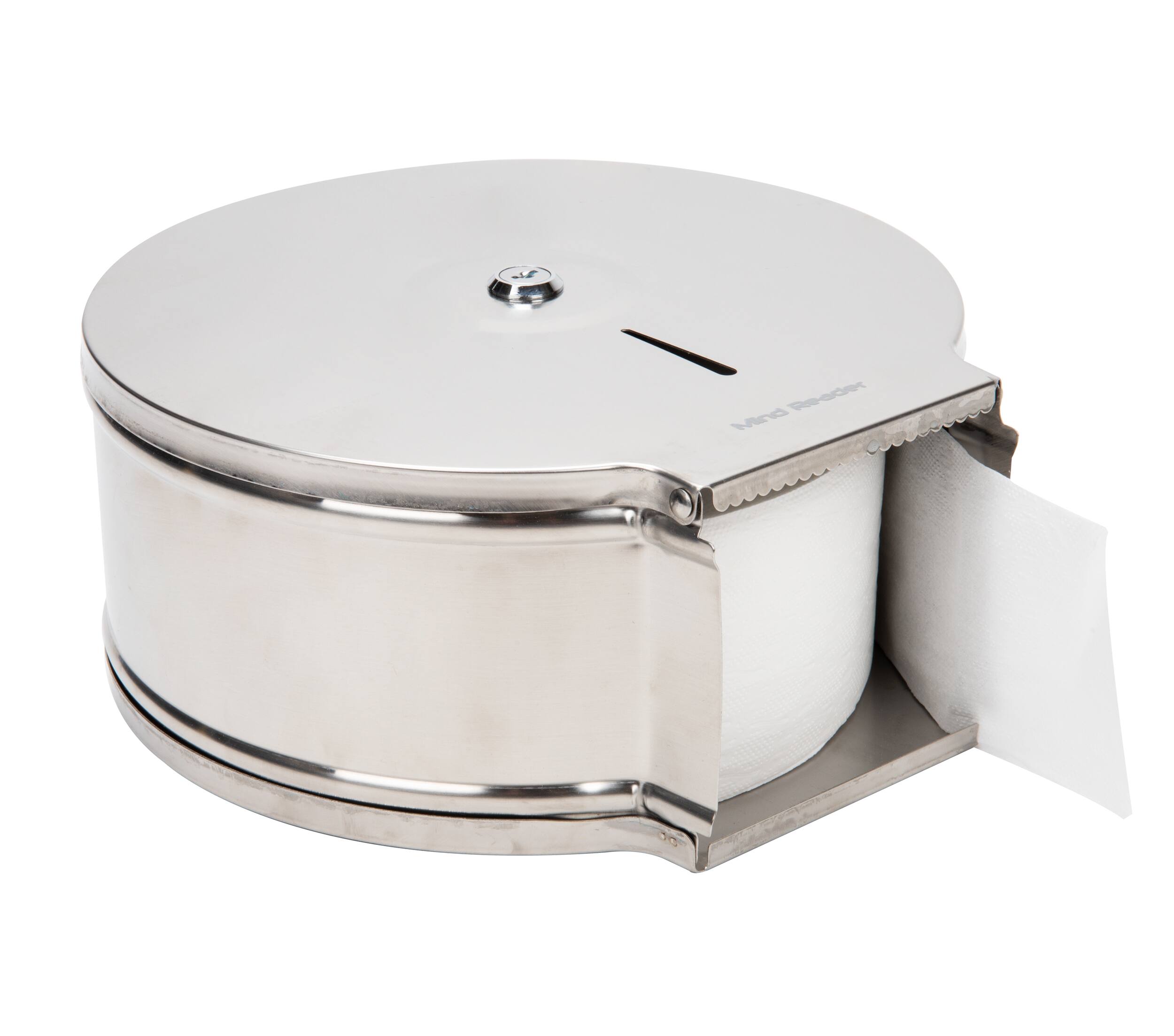 Mind Reader Commercial Wall Mounted Stainless Steel Toilet Roll Dispenser