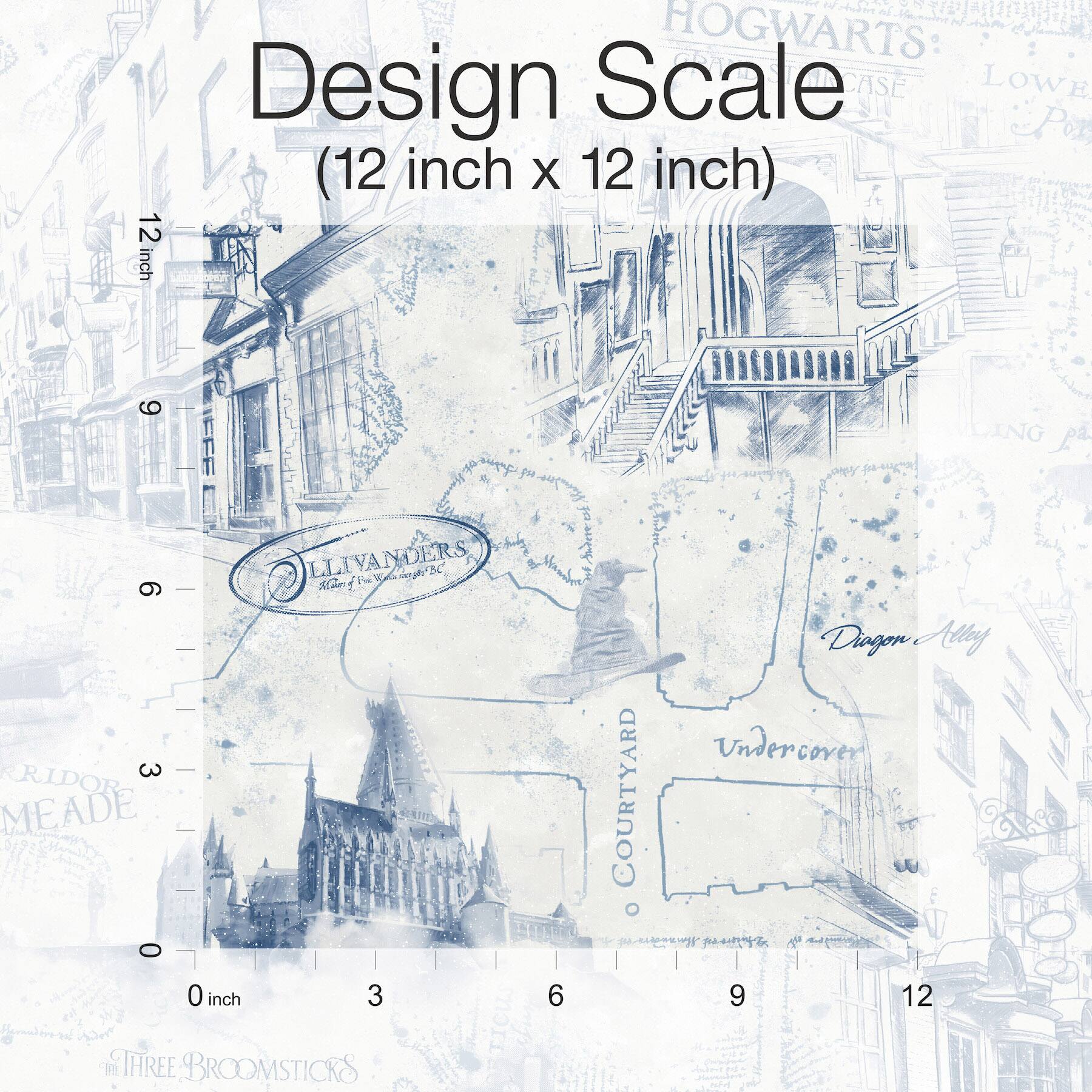 RoomMates Blue Harry Potter Map Peel &#x26; Stick Wallpaper