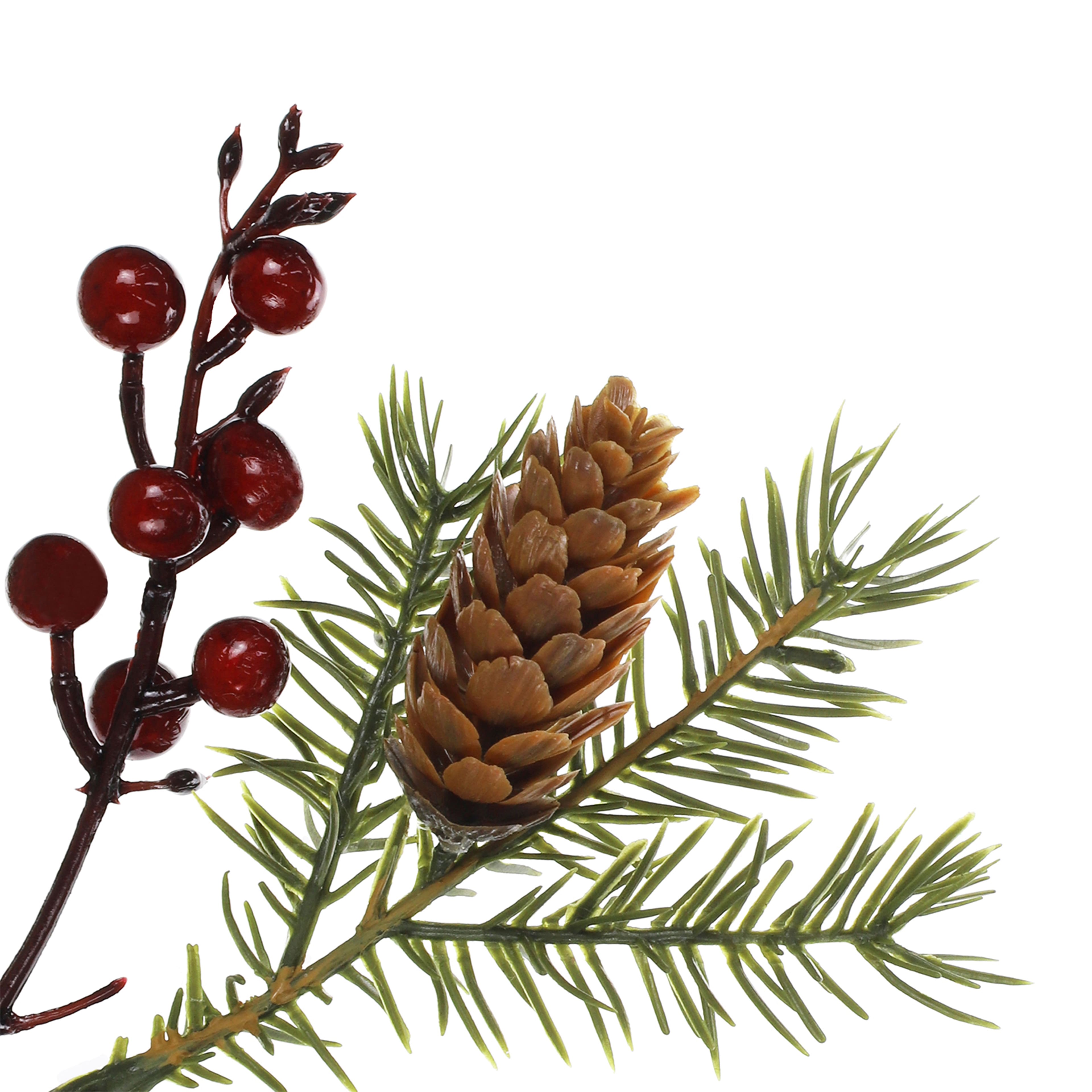 28.5" Green Angel Pine with Berry & Pinecone Stem by Ashland®