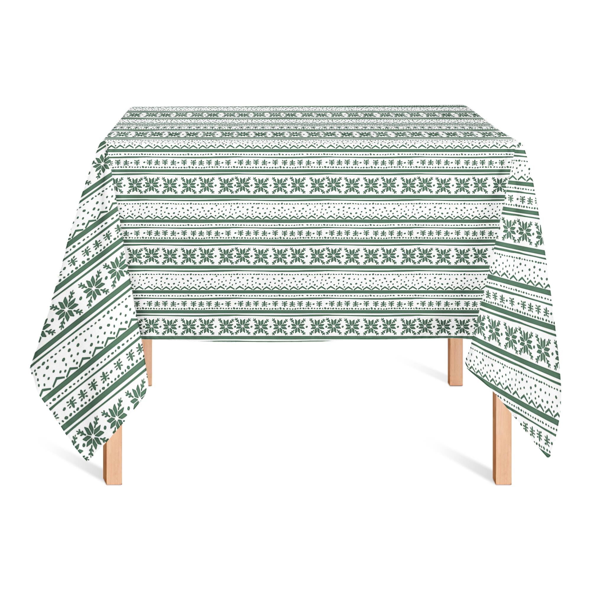 58&#x22; Green Pattern Tablecloth