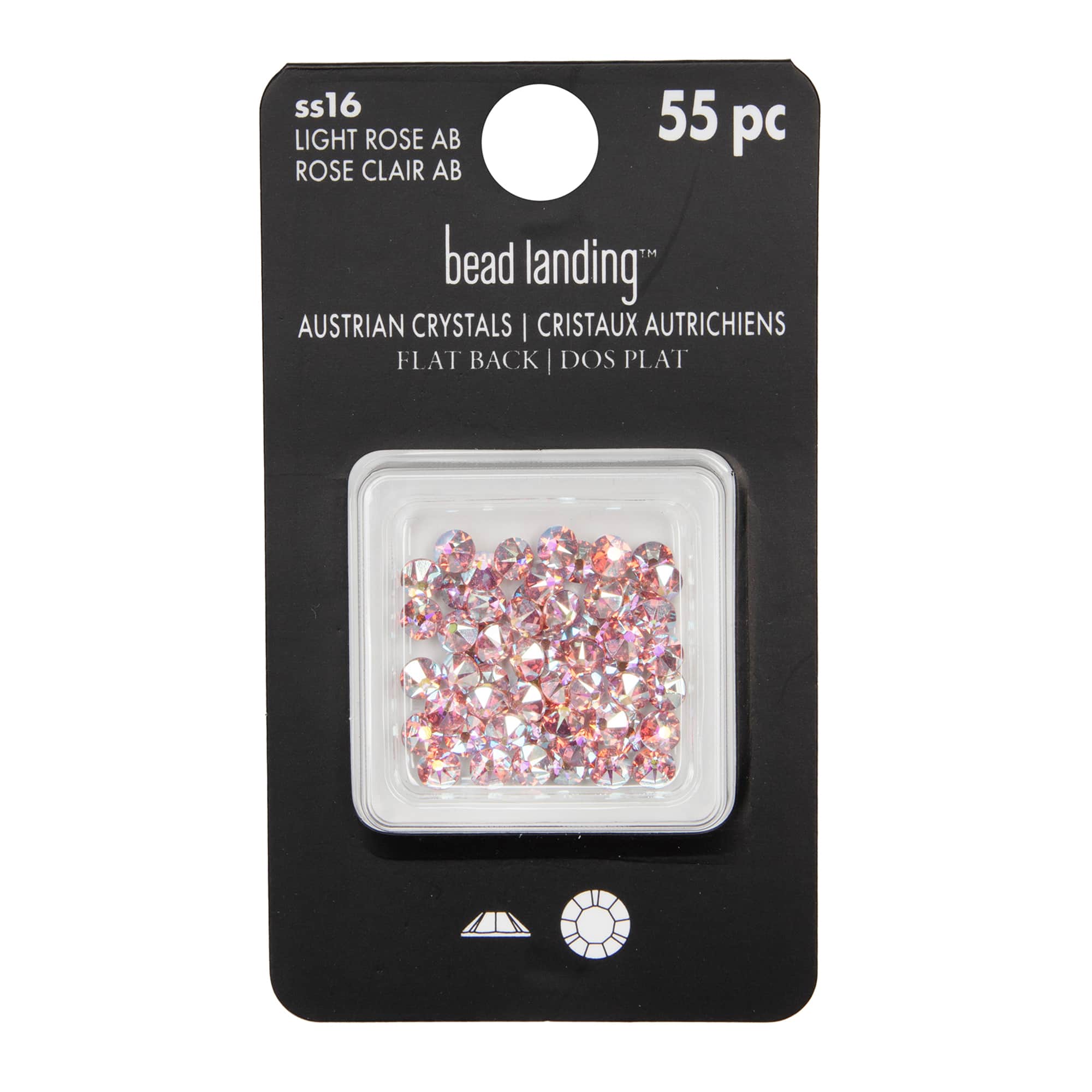 6 Packs: 55 ct. (330 total) SS16 Round Flatback Austrian Crystals by Bead Landing™