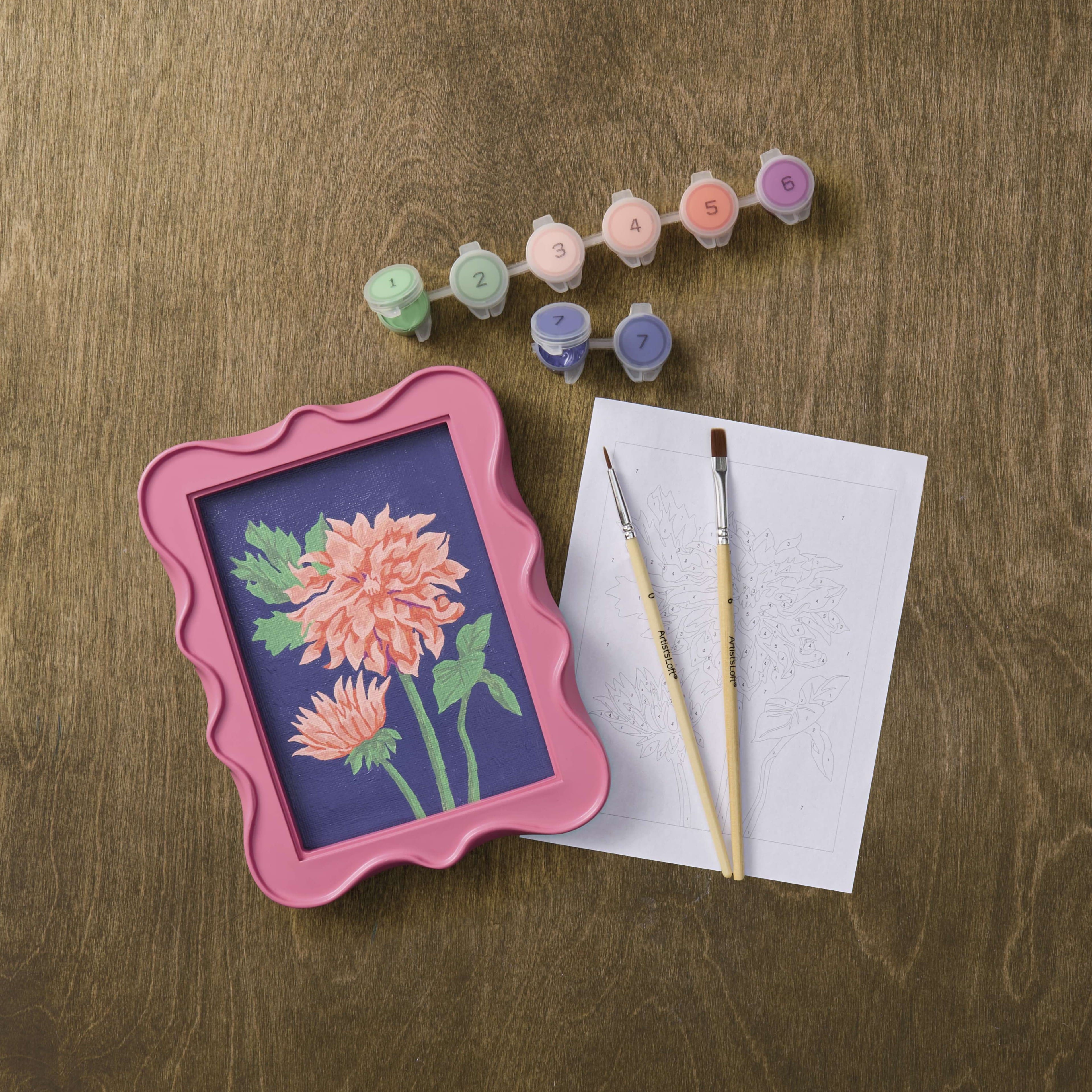 Pink Flower Paint-by-Number Framed Mini Kit by Artist's Loft®