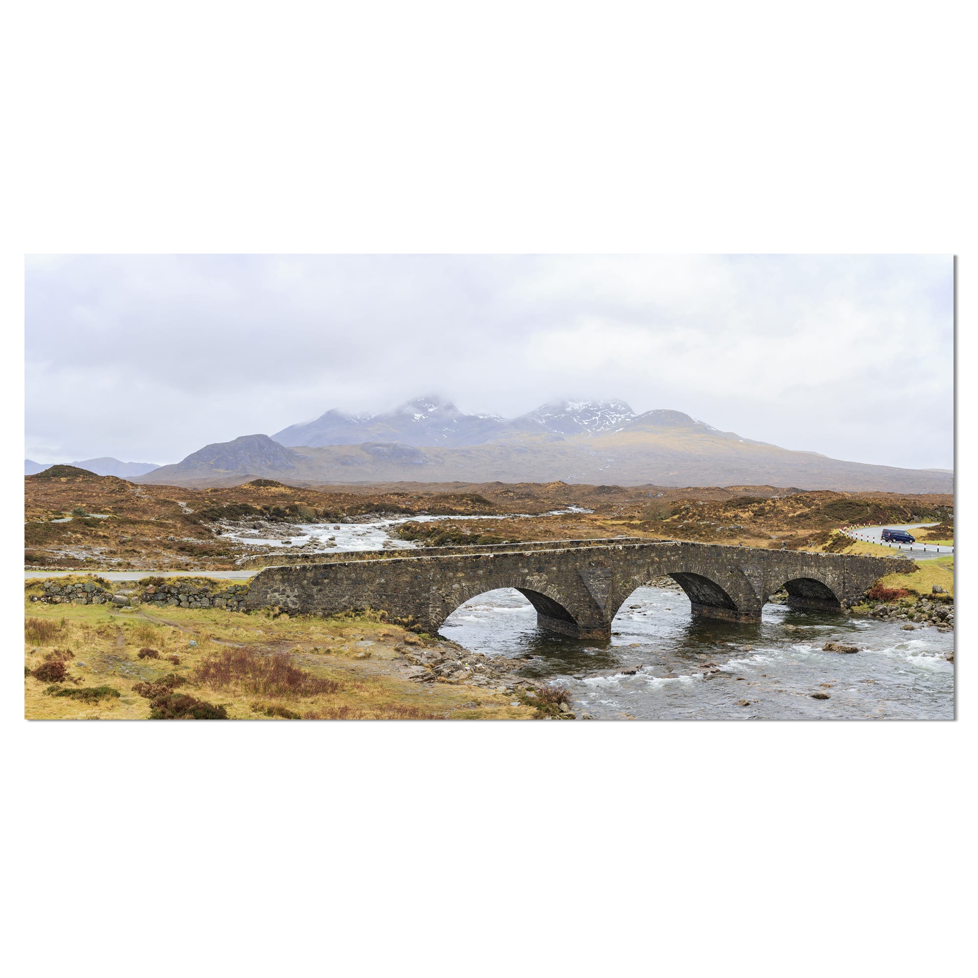 Designart - Sligachan Old Bridge Panorama - Landscape Artwork Canvas