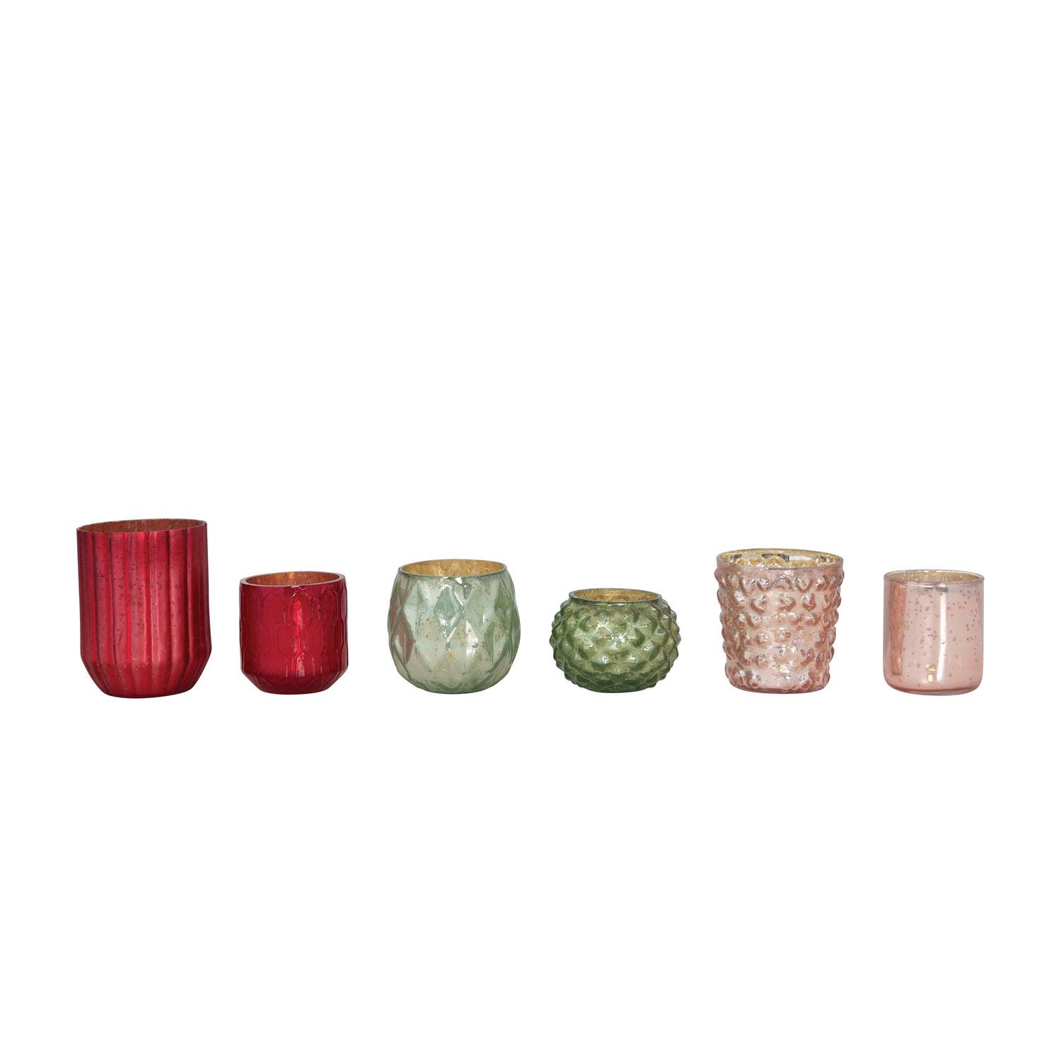 Hello Honey&#xAE; Mercury Glass Votive Holder Set