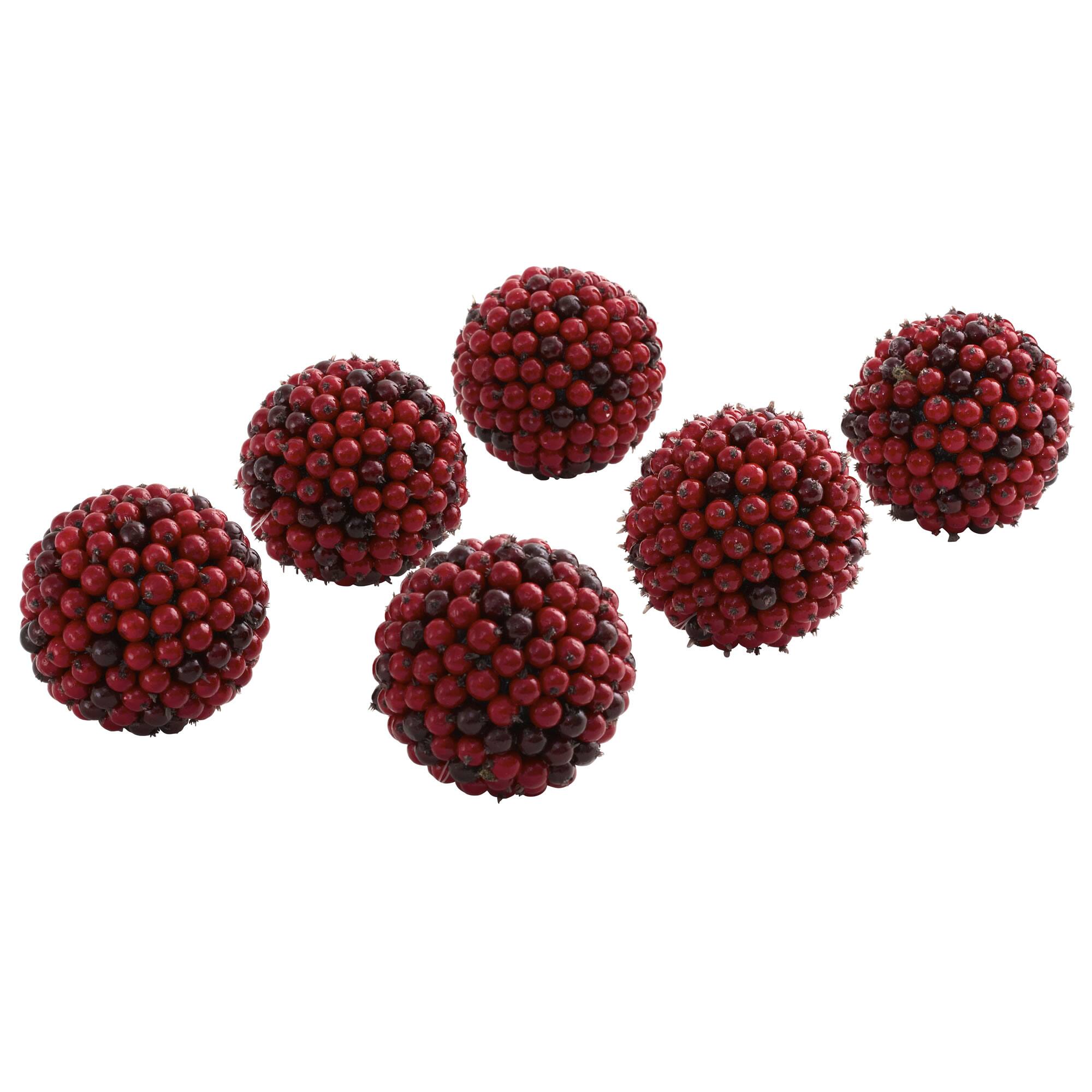 5" Red Berry Ball Set