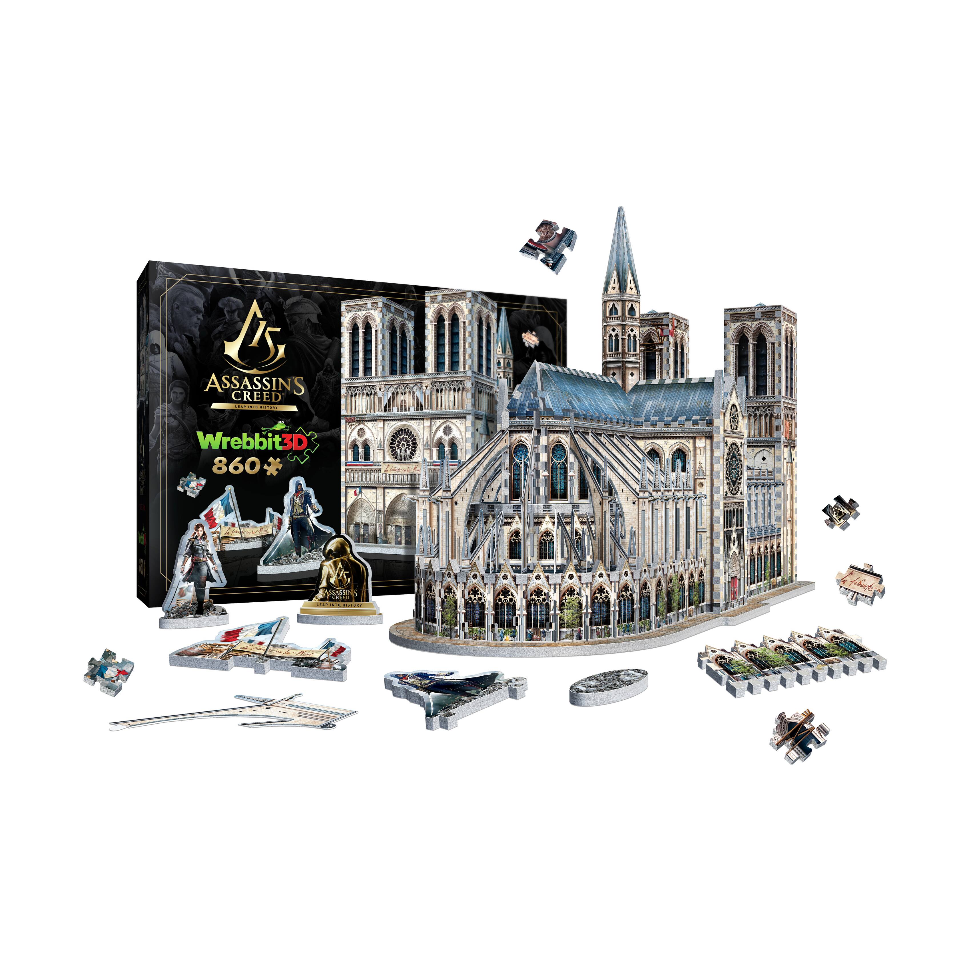 Assassin&#x27;s Creed Unity - Notre-Dame 3D Puzzle: 860 Pcs