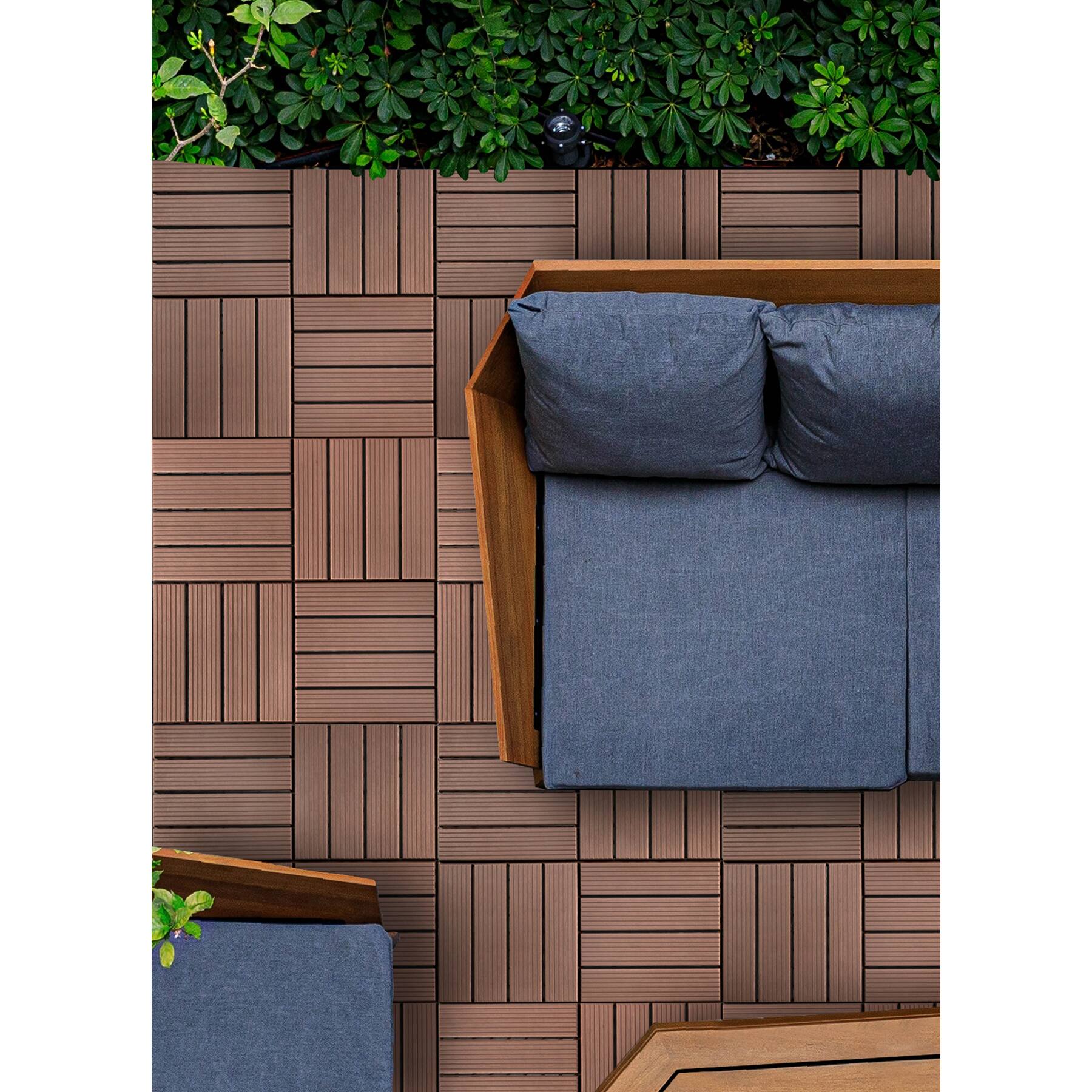 FloorPops Straight Groove Interlocking Deck Tiles, 9ct.