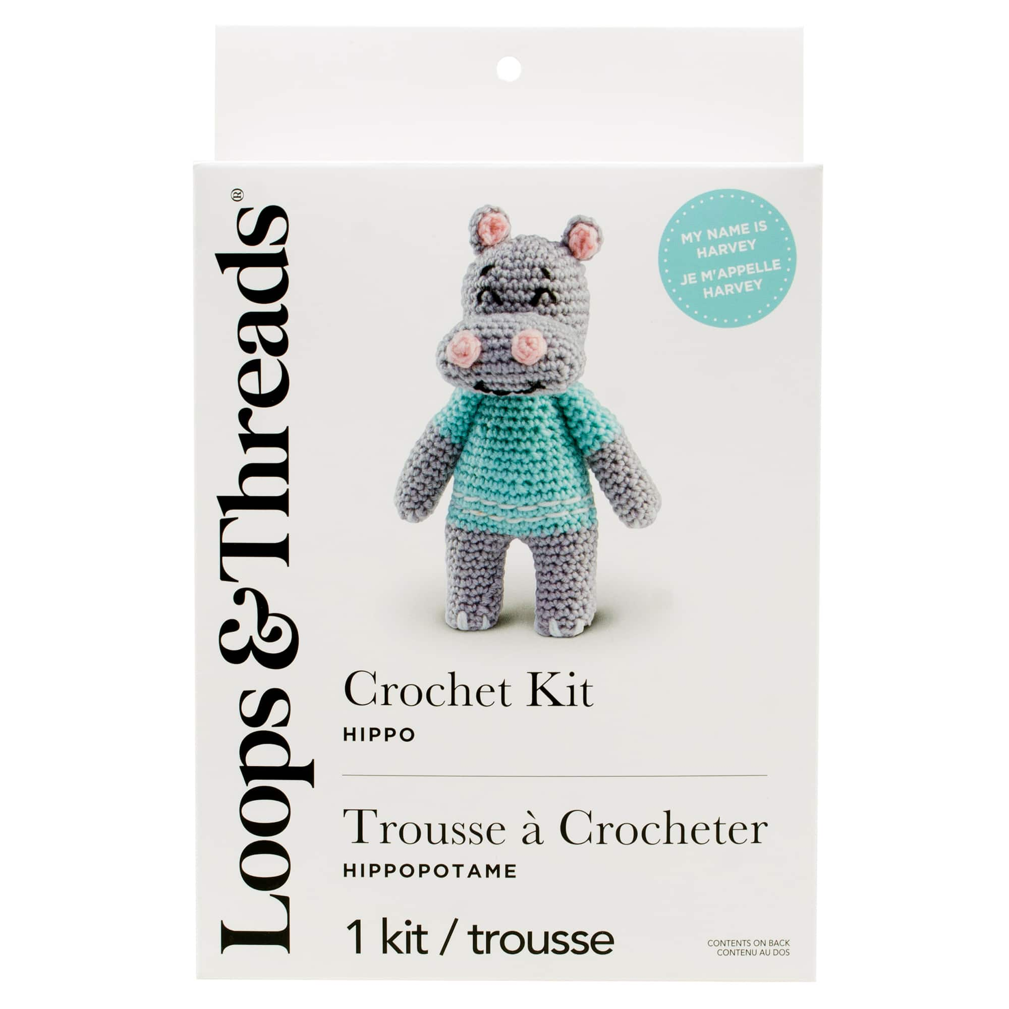 Intermediate Hippo Amigurumi Crochet Kit by Loops &#x26; Threads&#xAE;