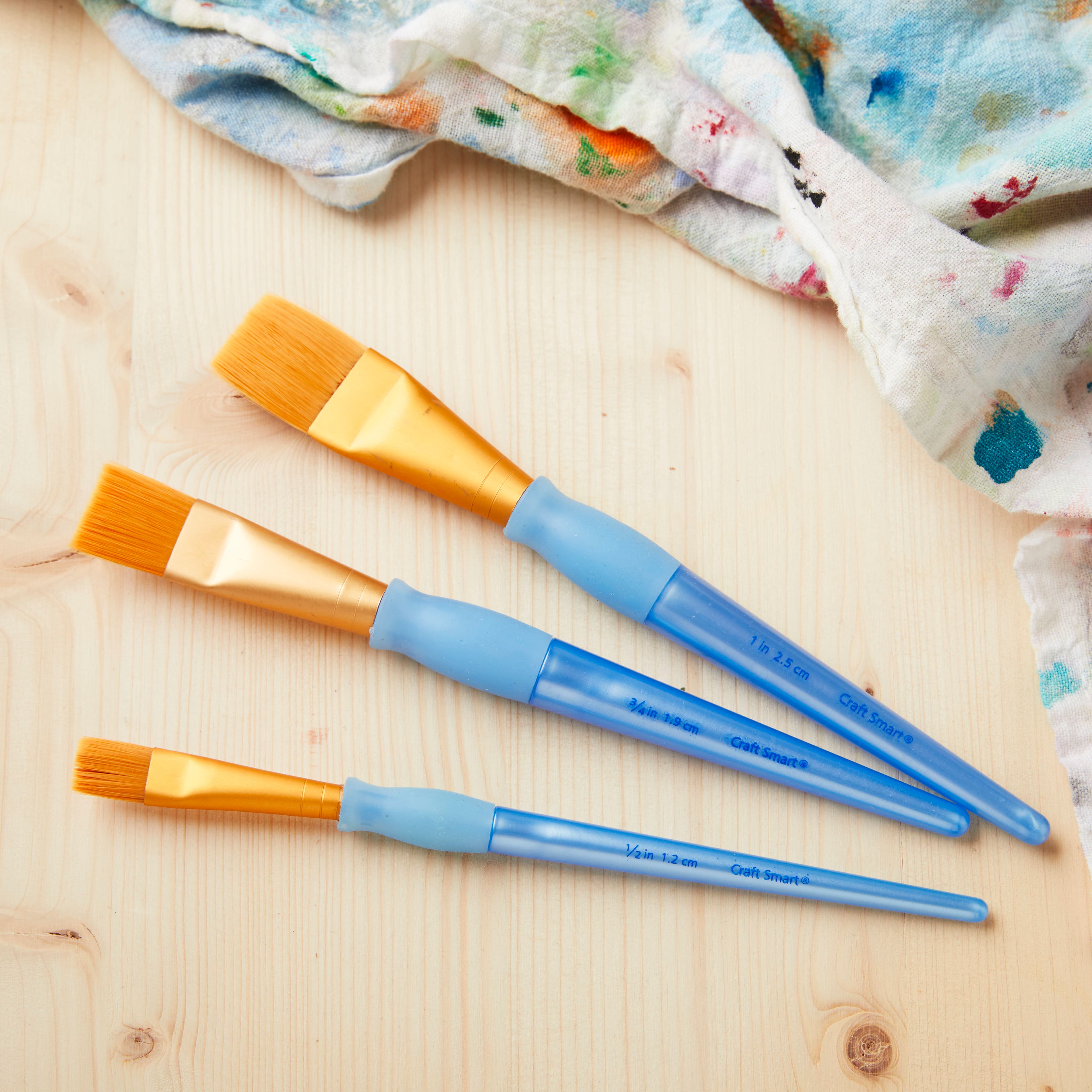 9 Pack: Golden Taklon Wash Brush Set by Craft Smart®