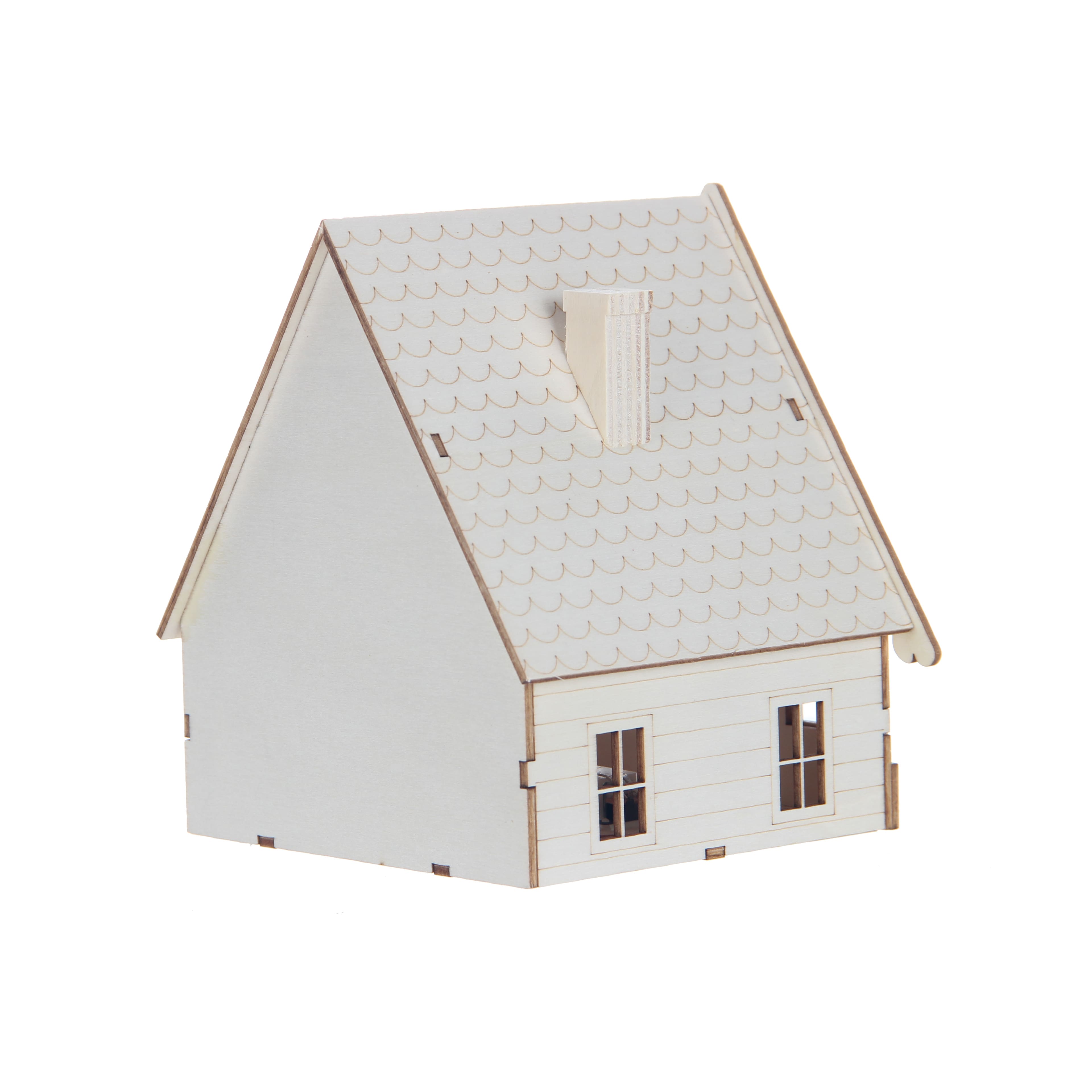 6&#x22; DIY LED Wood Village A-Frame House by Make Market&#xAE;