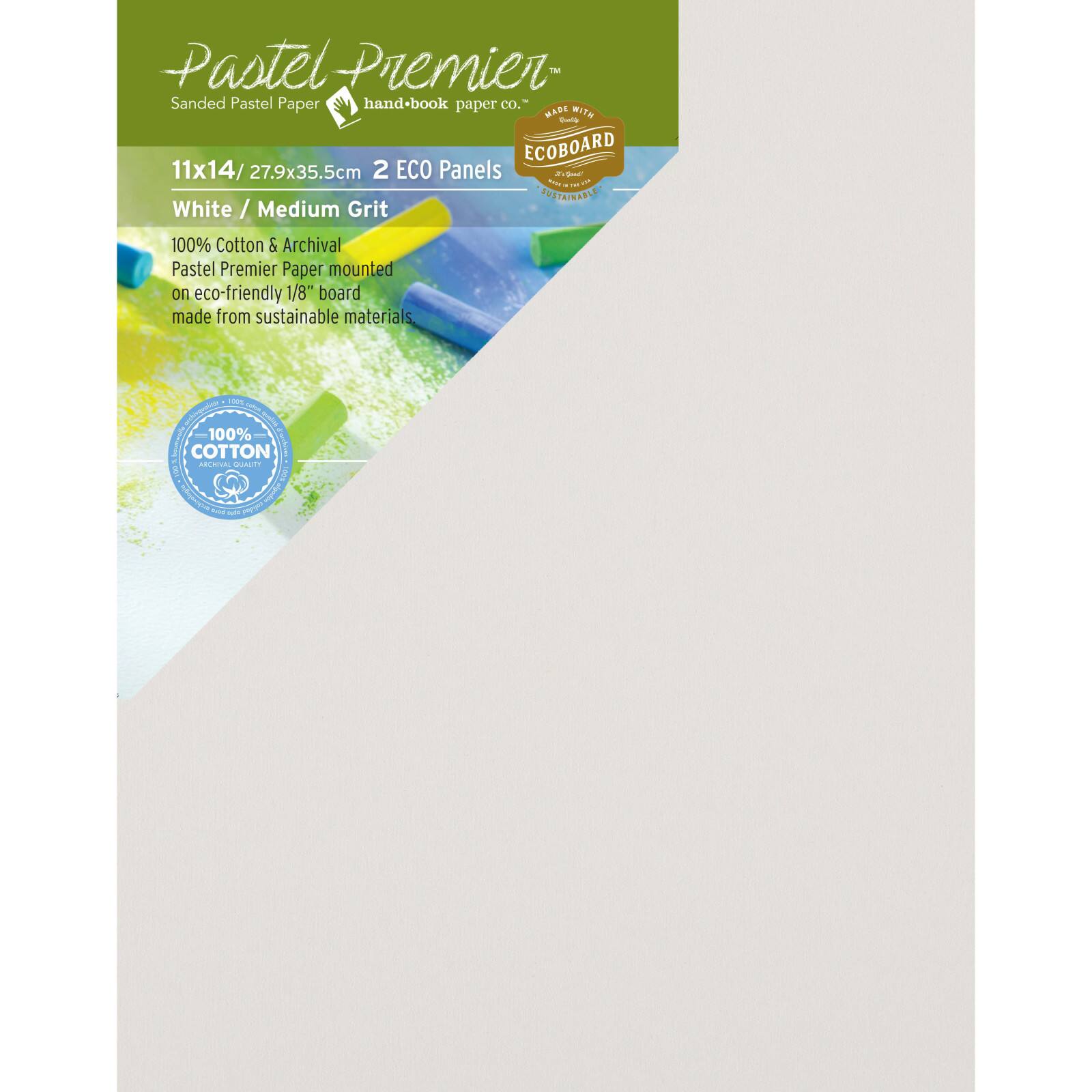 Pastel Premier™ Handbook Paper Co.™ Eco White Sanded Pastel Paper