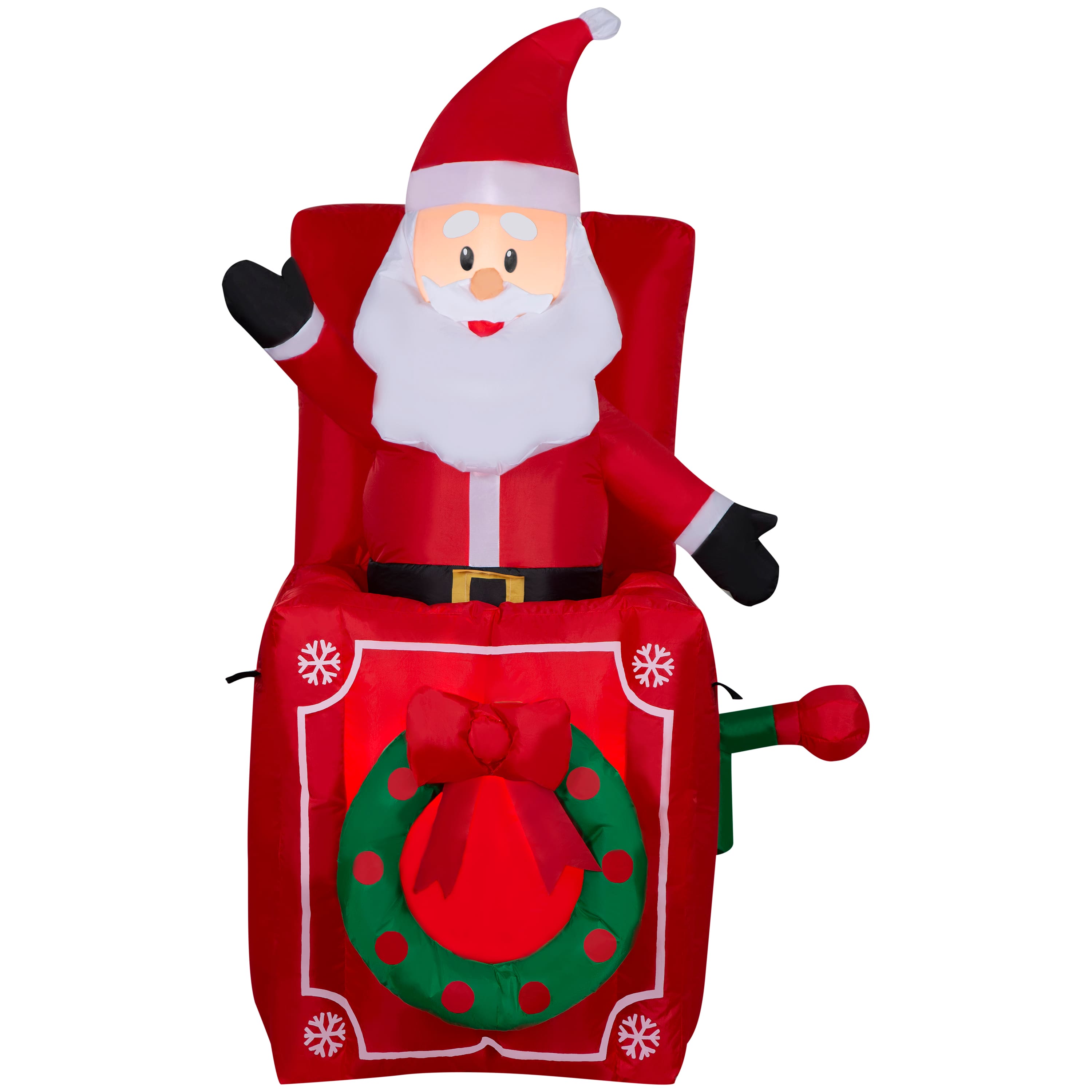 5ft. Animated Airblown&#xAE; Inflatable Christmas Santa in Pop-Up Box