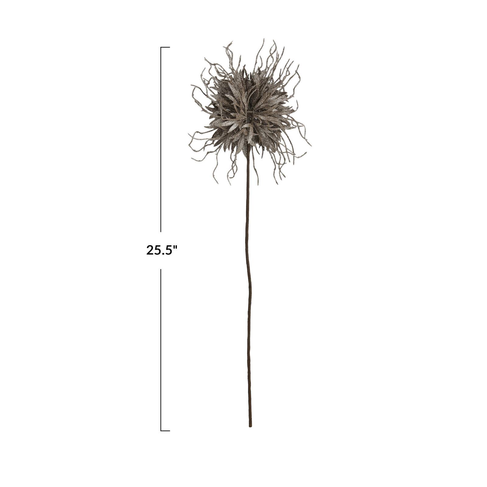 Hello Honey&#xAE; 25.5&#x22; Faux Glittery Pewter Pick Stem