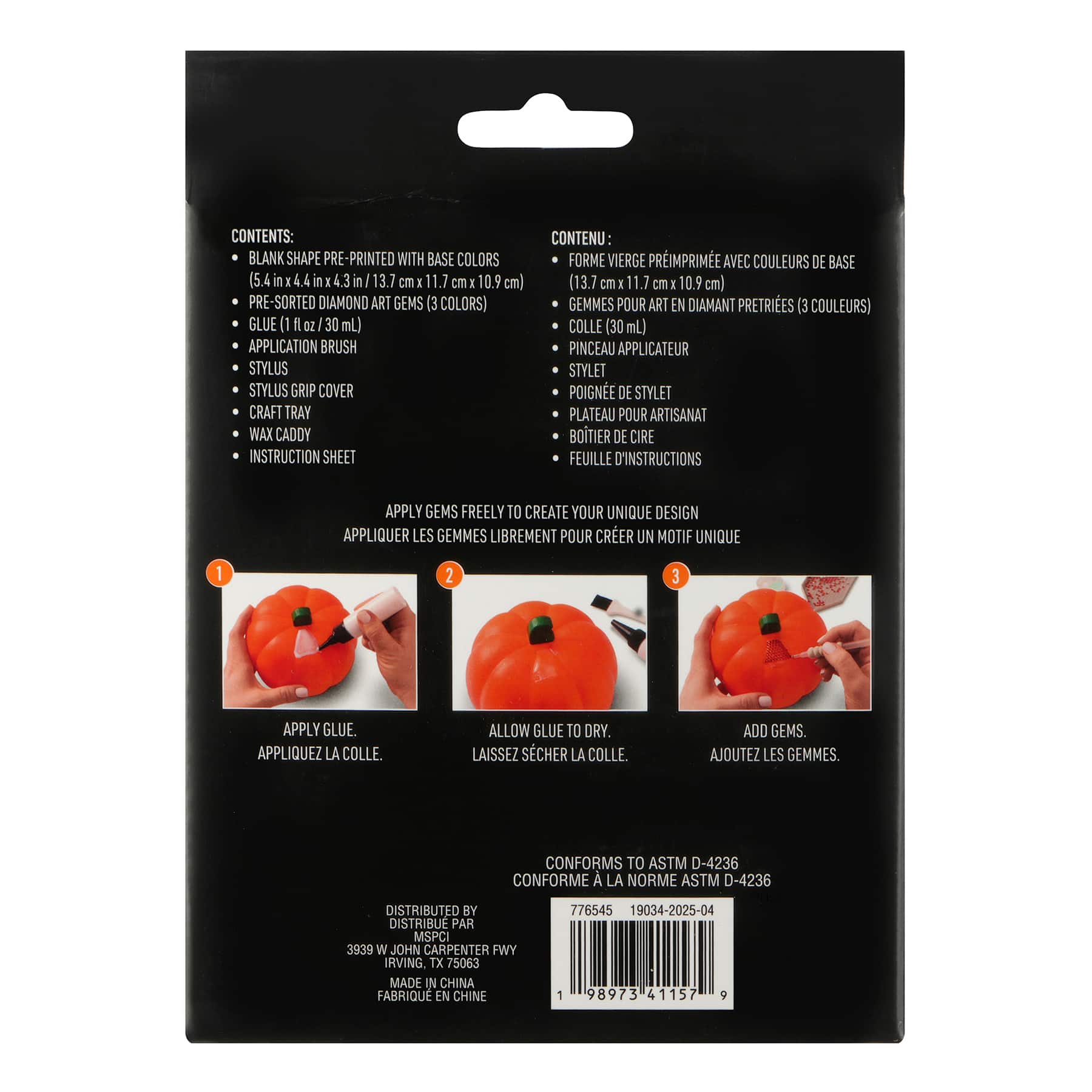 5.5&#x22; Jack-O&#x27;-Lantern Light-Up 3D Diamond Art Kit by Make Market&#xAE;