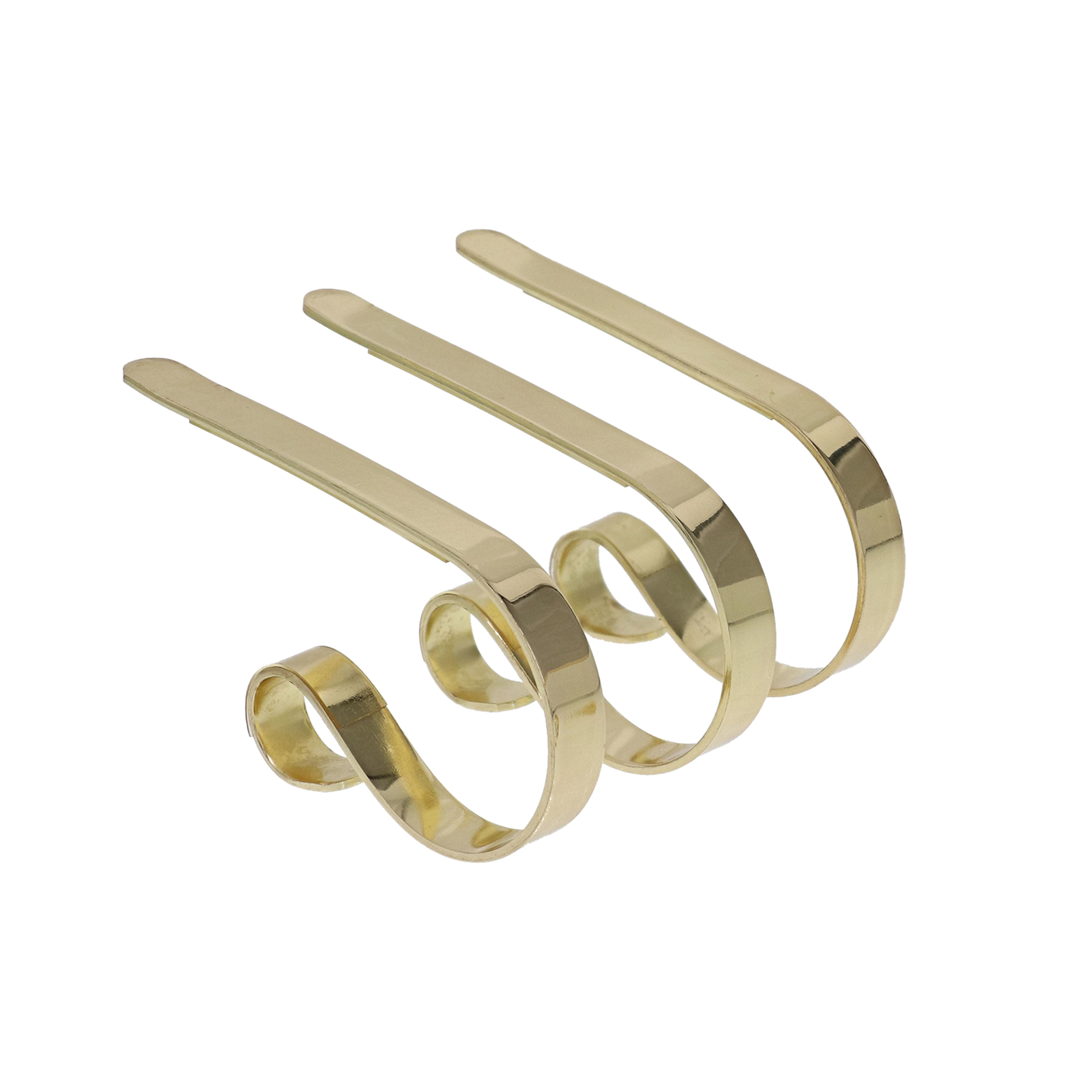 Original MantleClip® Brass Stocking Holders, 3ct.