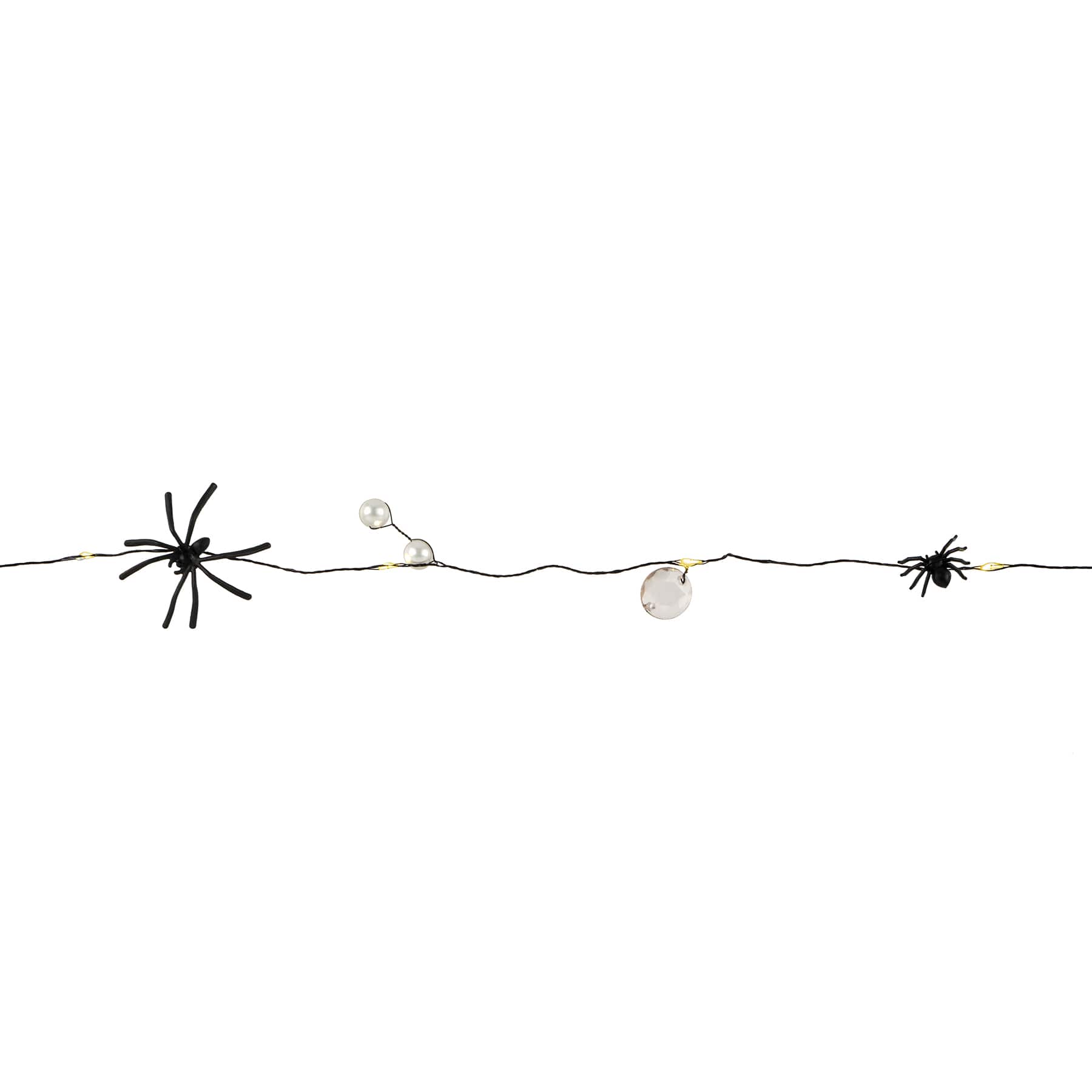 20ct. Warm White LED Pearl &#x26; Spider String Lights by Ashland&#xAE;