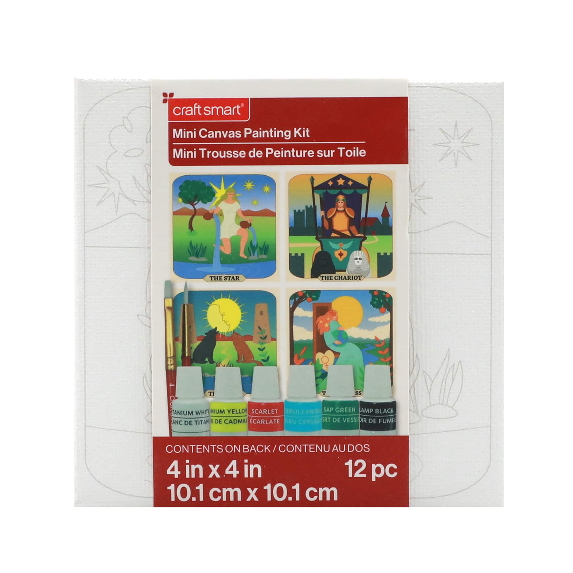 4" x 4" Tarot Canvas Painting Kit by Craft Smart®