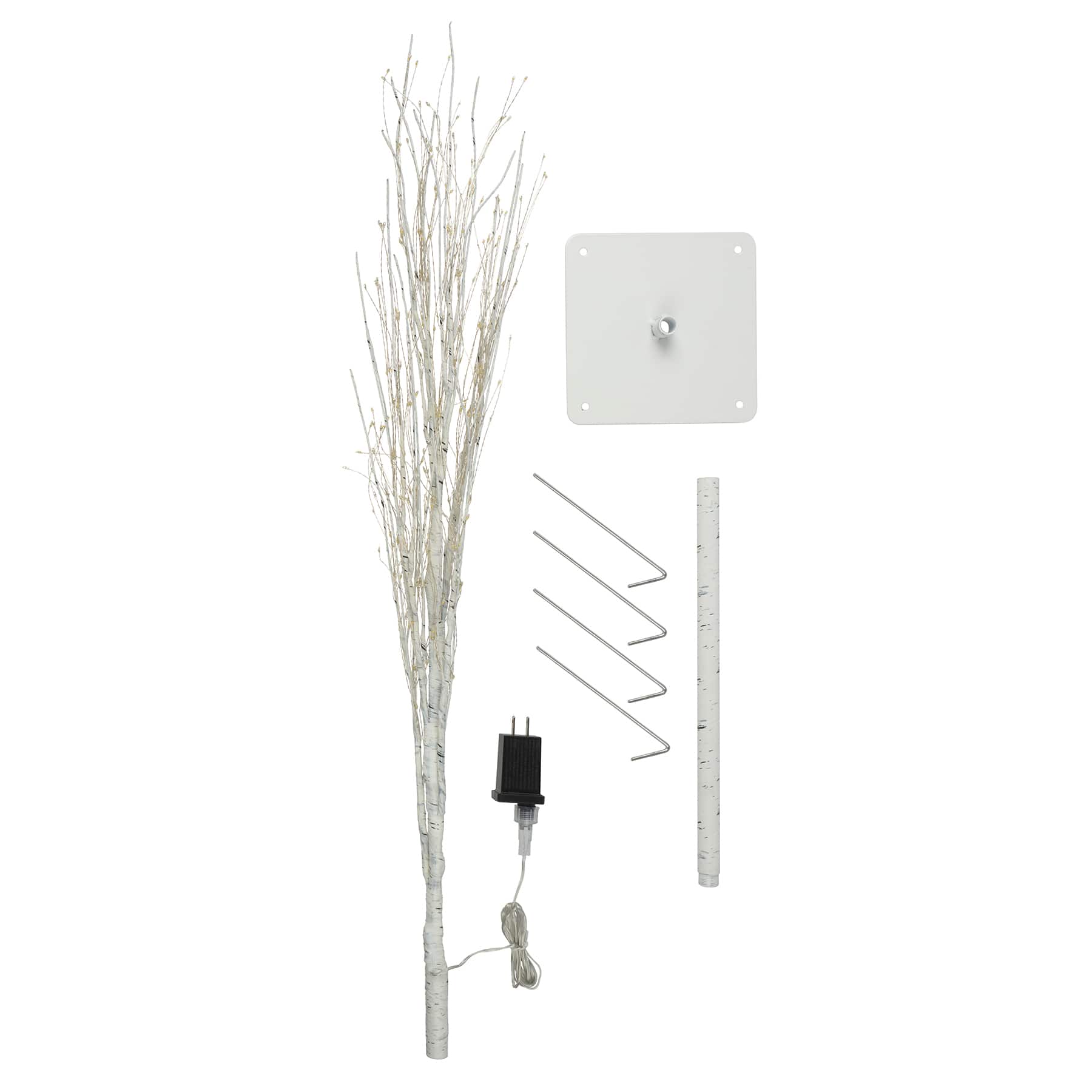 4ft. Warm White LED Lighted White Birch Tree by Ashland®