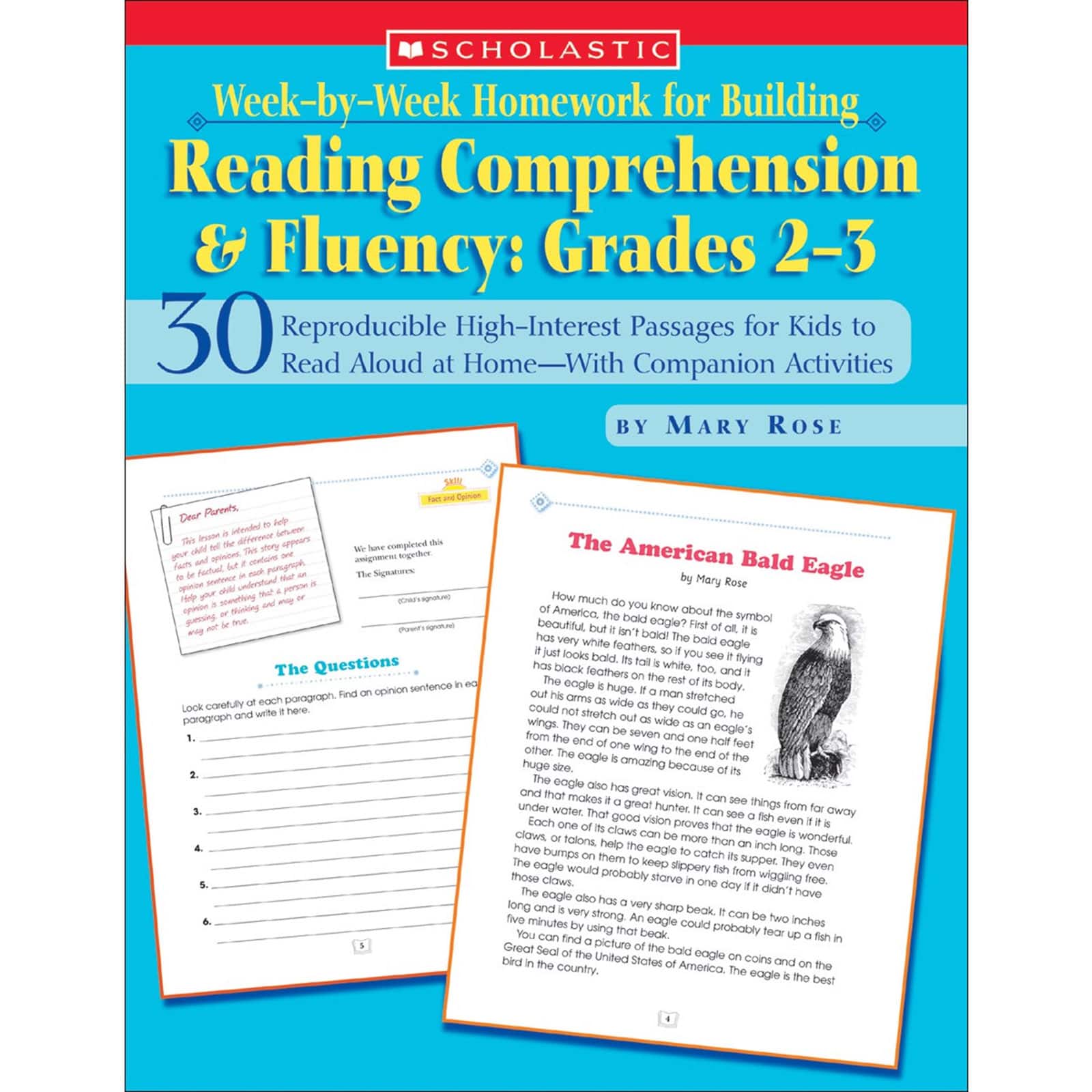 Scholastic Teaching Resources Week By Week Homework for Building Reading Comprehension and Fluency, Grades 2-3