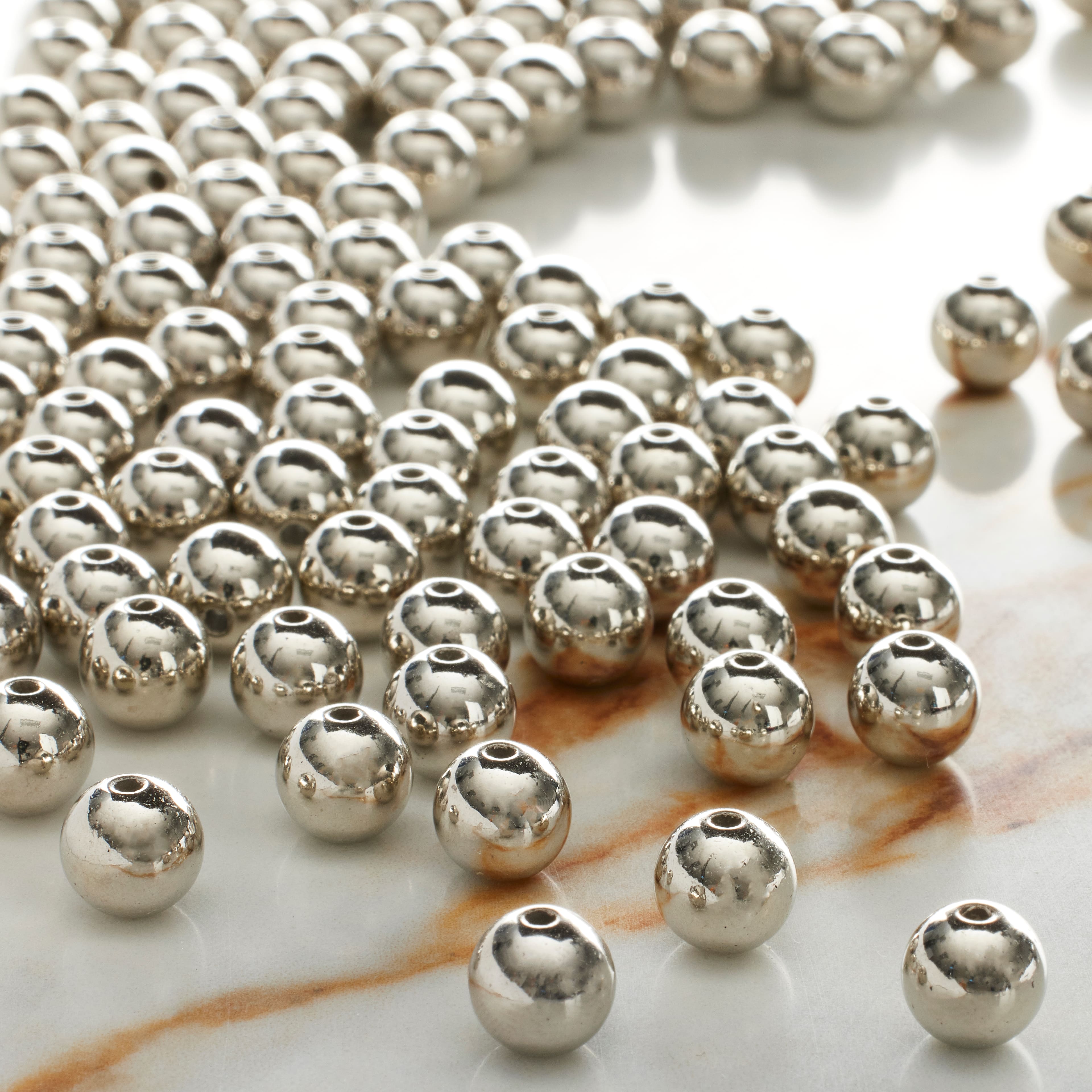 Metallic CCB Round Craft Beads by Bead Landing&#x2122;