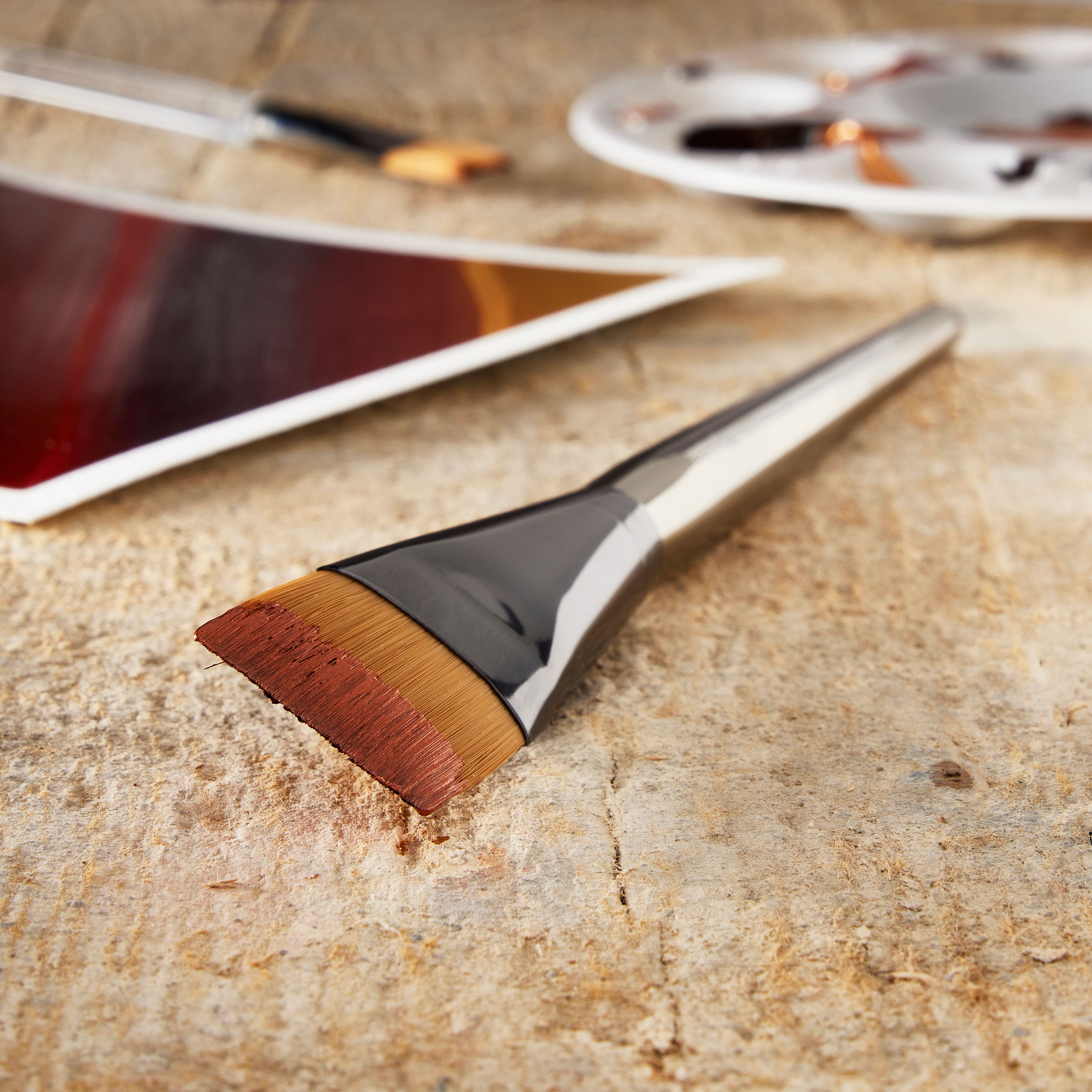 12 Pack: Zen™ Series 73 Short Handle Flat Wash Brush