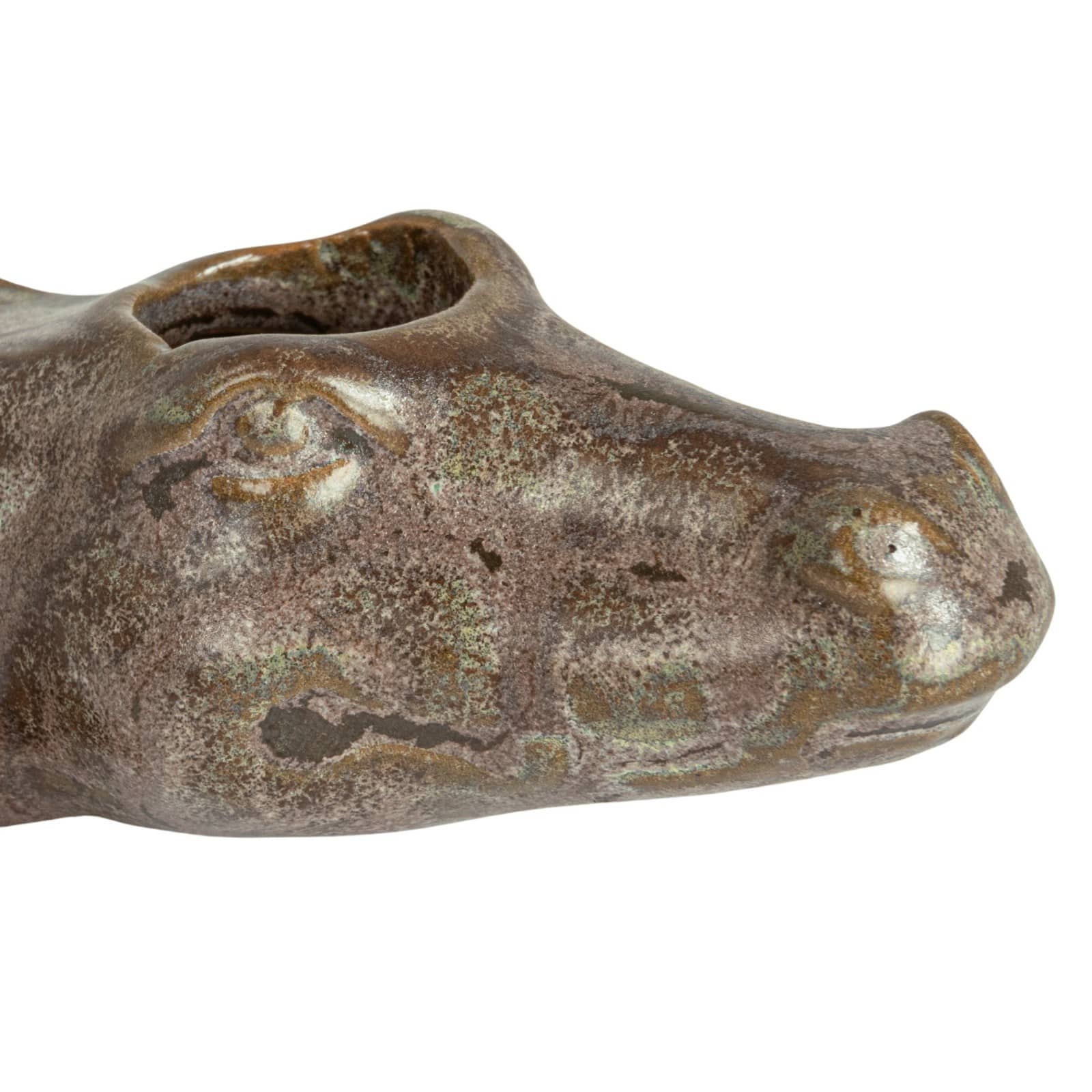 Hello Honey® 6.5" Green Stoneware Alligator Match Holder