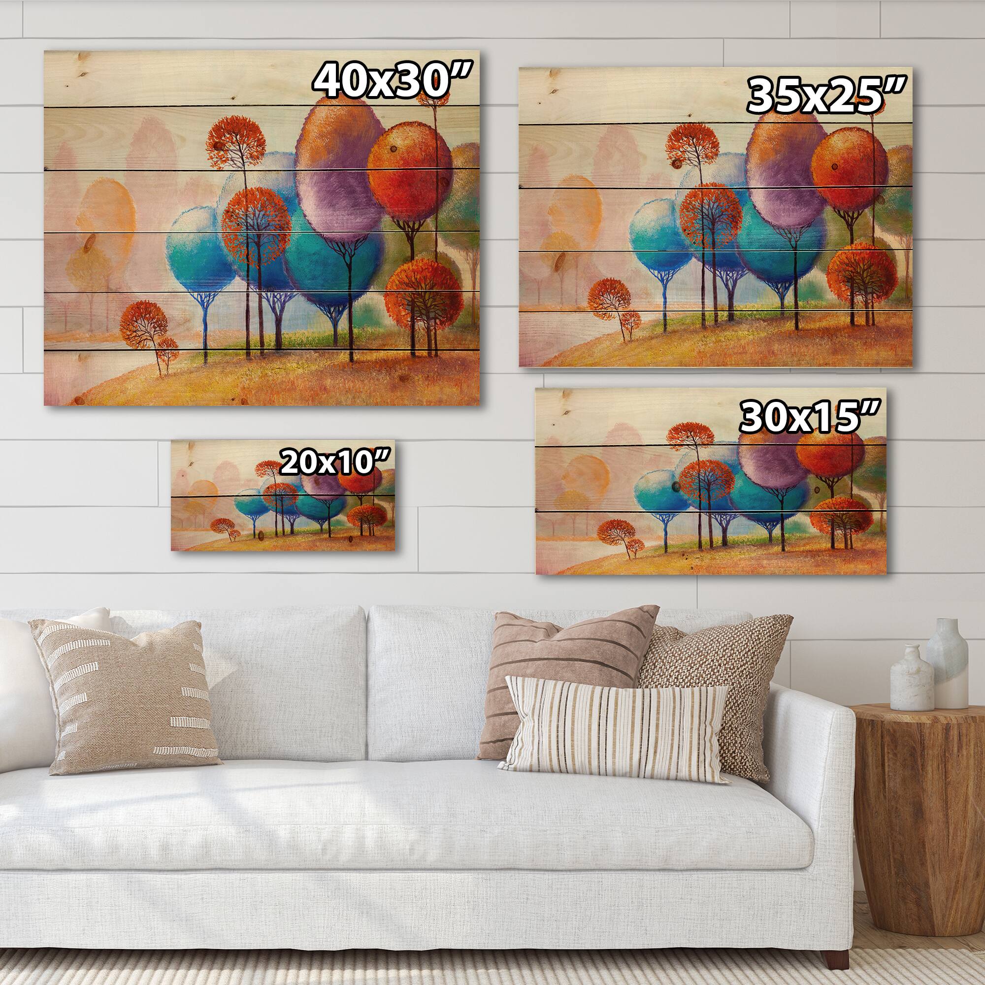 Designart - Colourful Trees Impression III