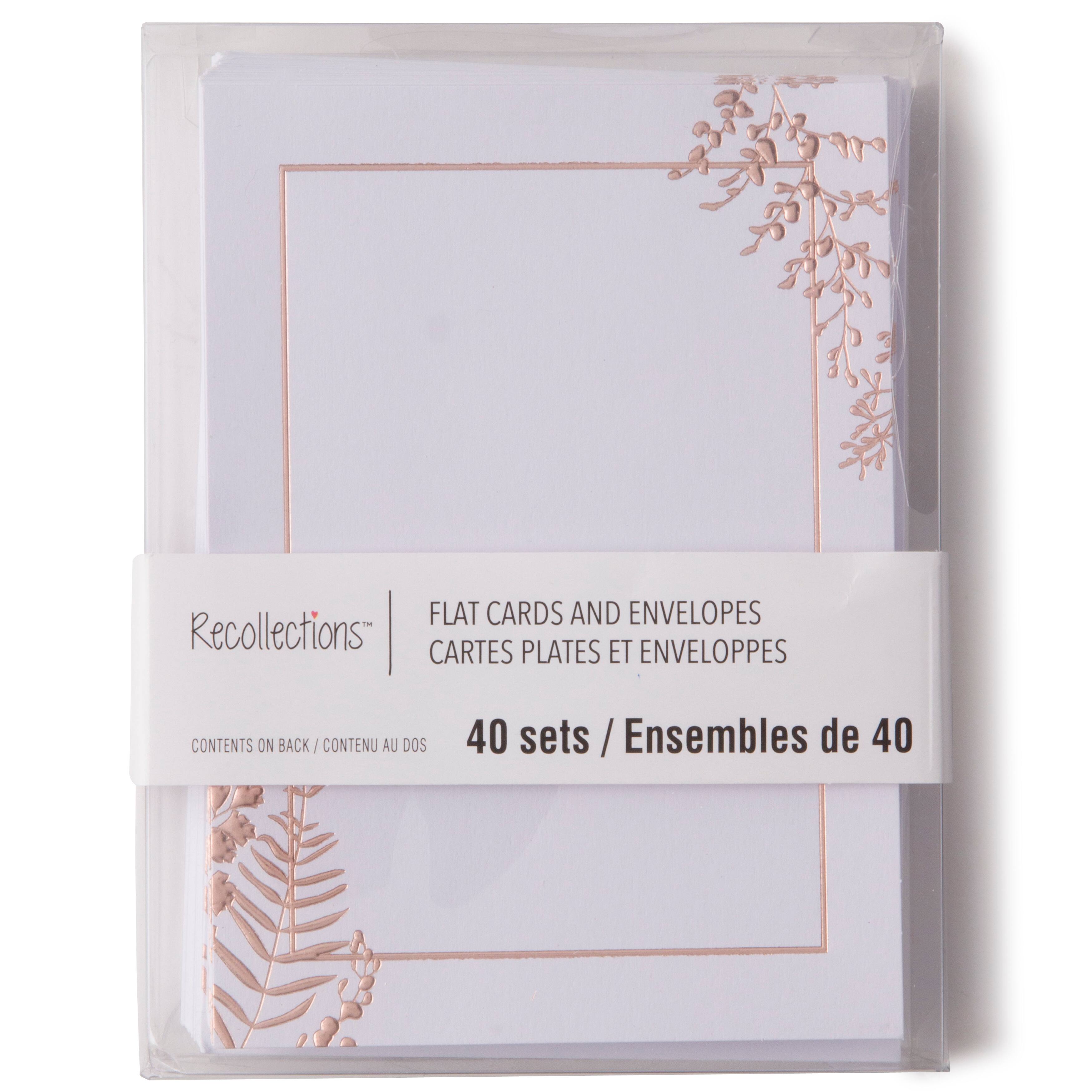 12 Packs: 40 ct. (480 total) 3.5" x 4.87" Floral Flat Cards & Envelopes by Recollections™