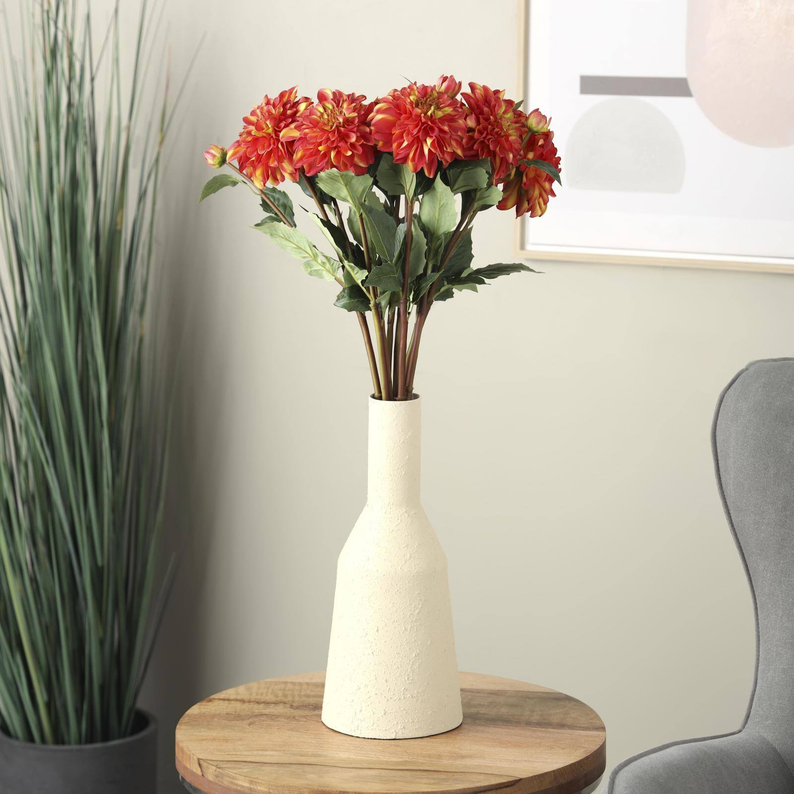 30" Red Dahlia Artificial Flower Stem, 8ct.