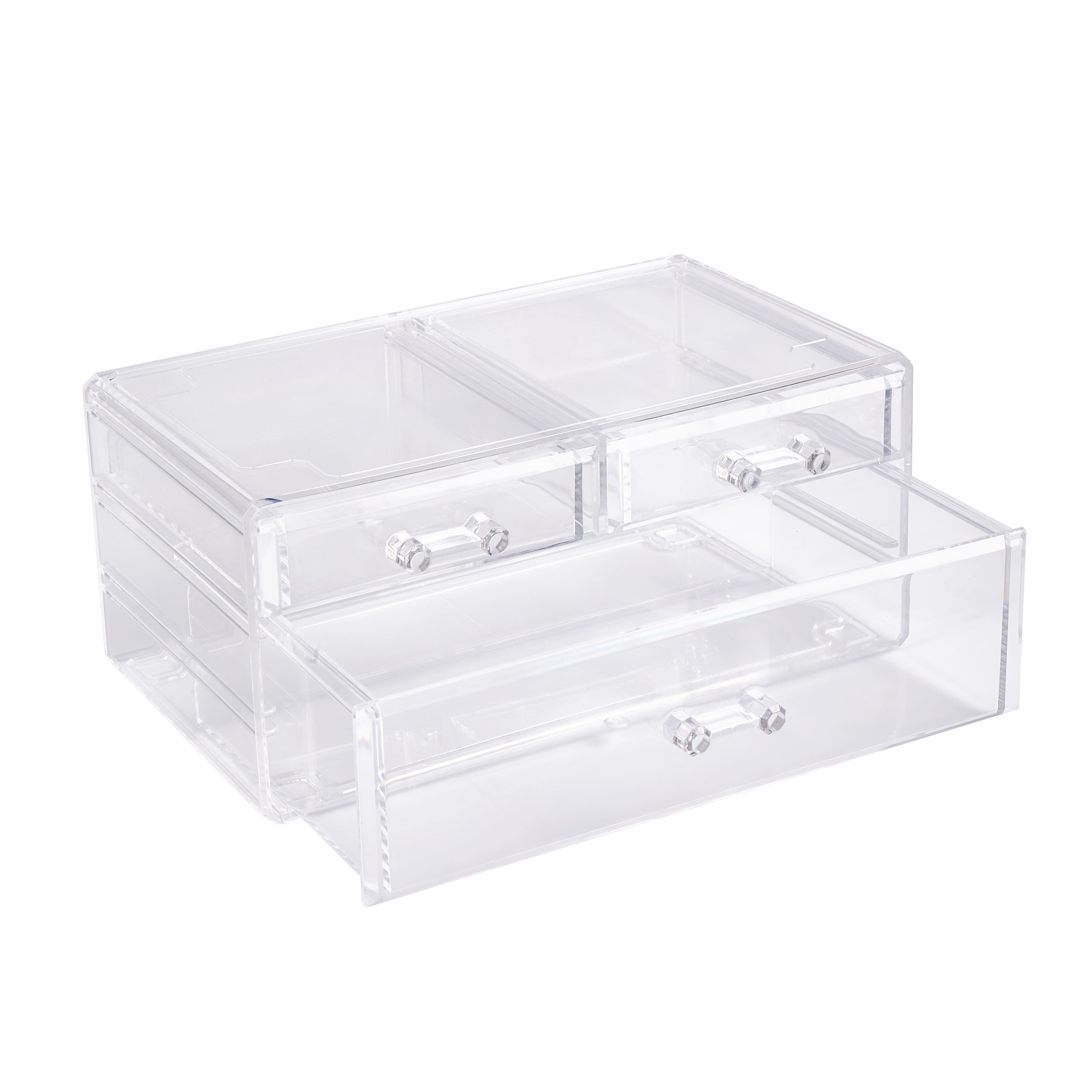 Cecilia Tech 9.5&#x22; Clear Stackable 3-Drawer Jewelry Box