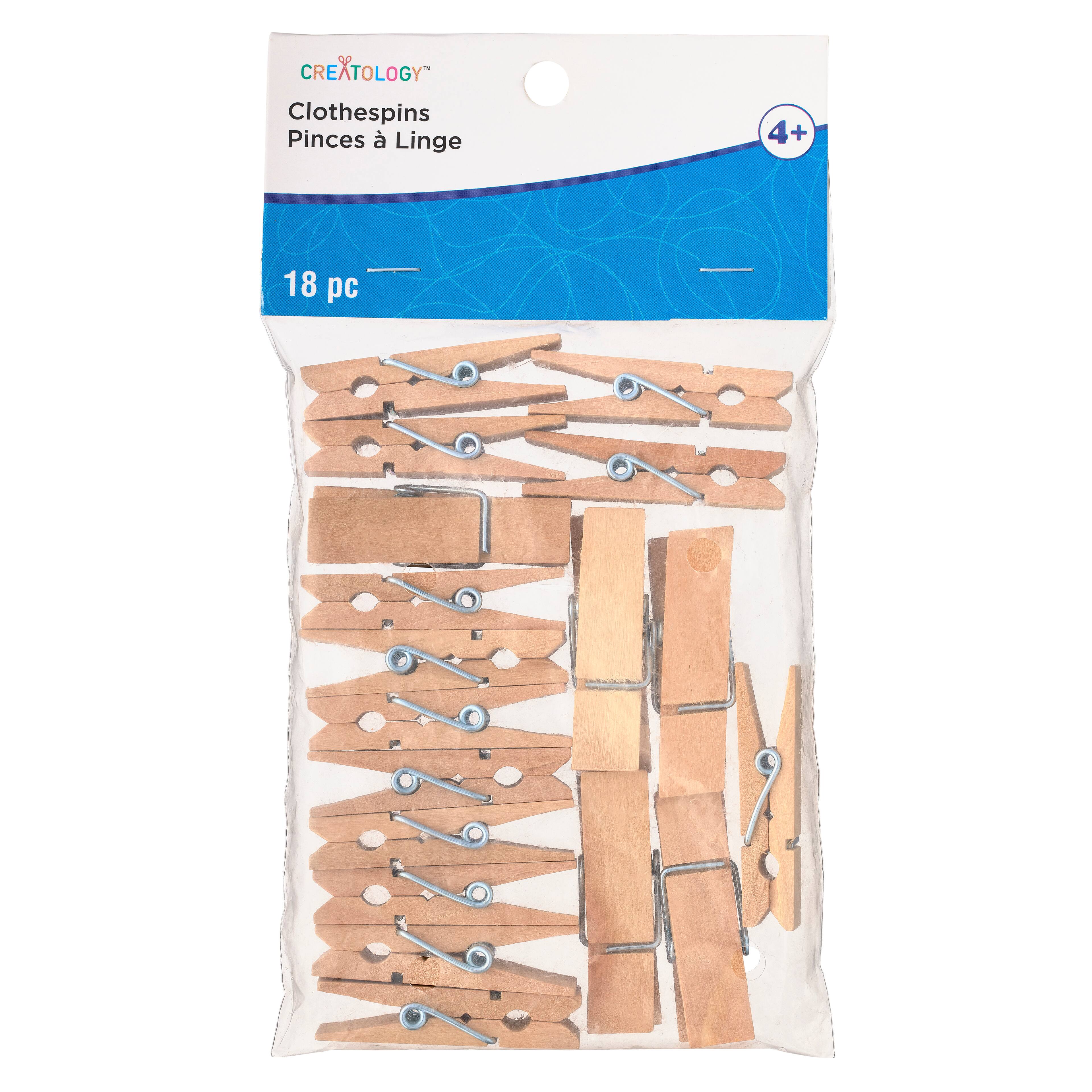 12 Packs: 18 ct. (216 total) 2&#x22; Wood Clothespins by Creatology&#x2122;