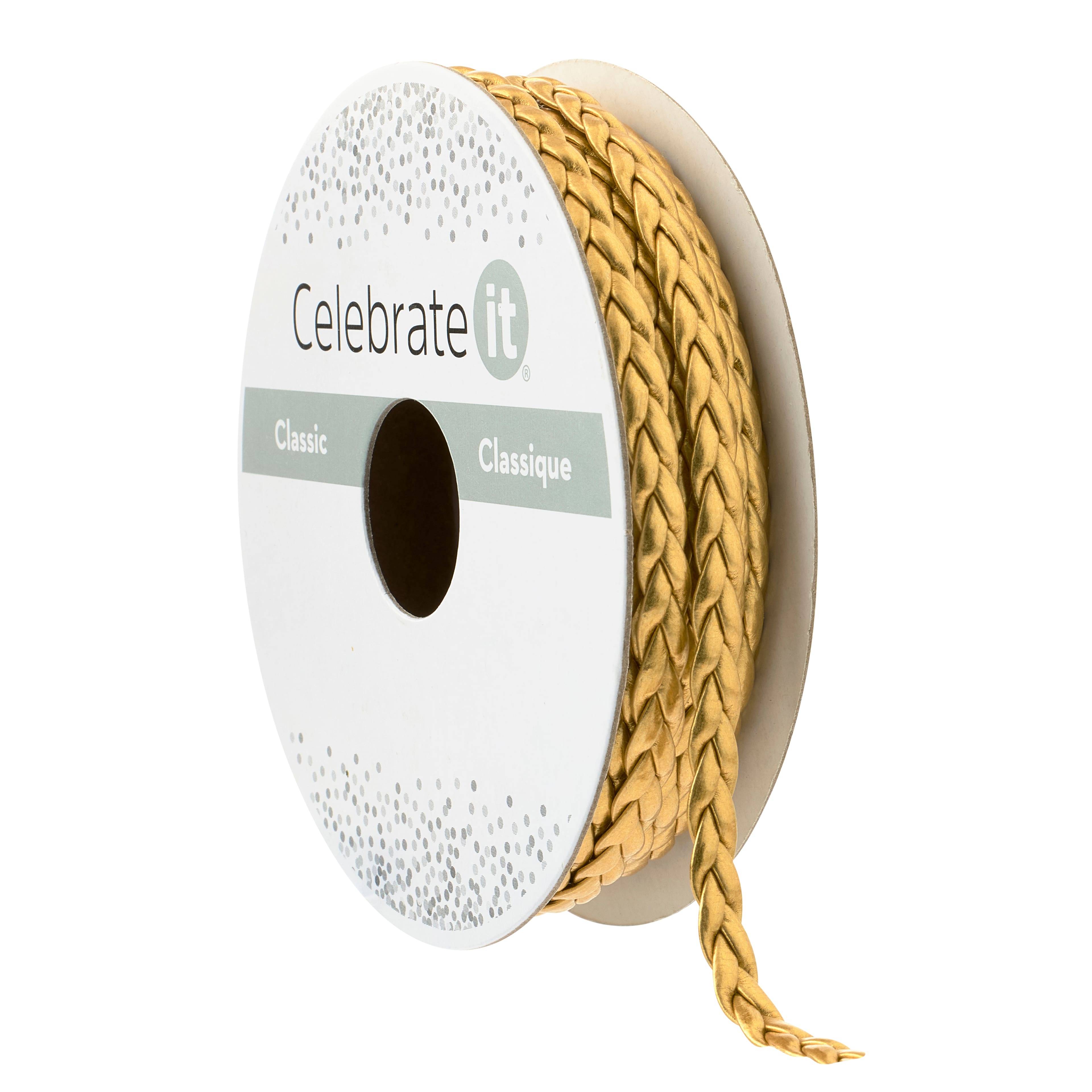 1/5&#x22; x 3yd. Braided Ribbon by Celebrate It&#xAE; Classic