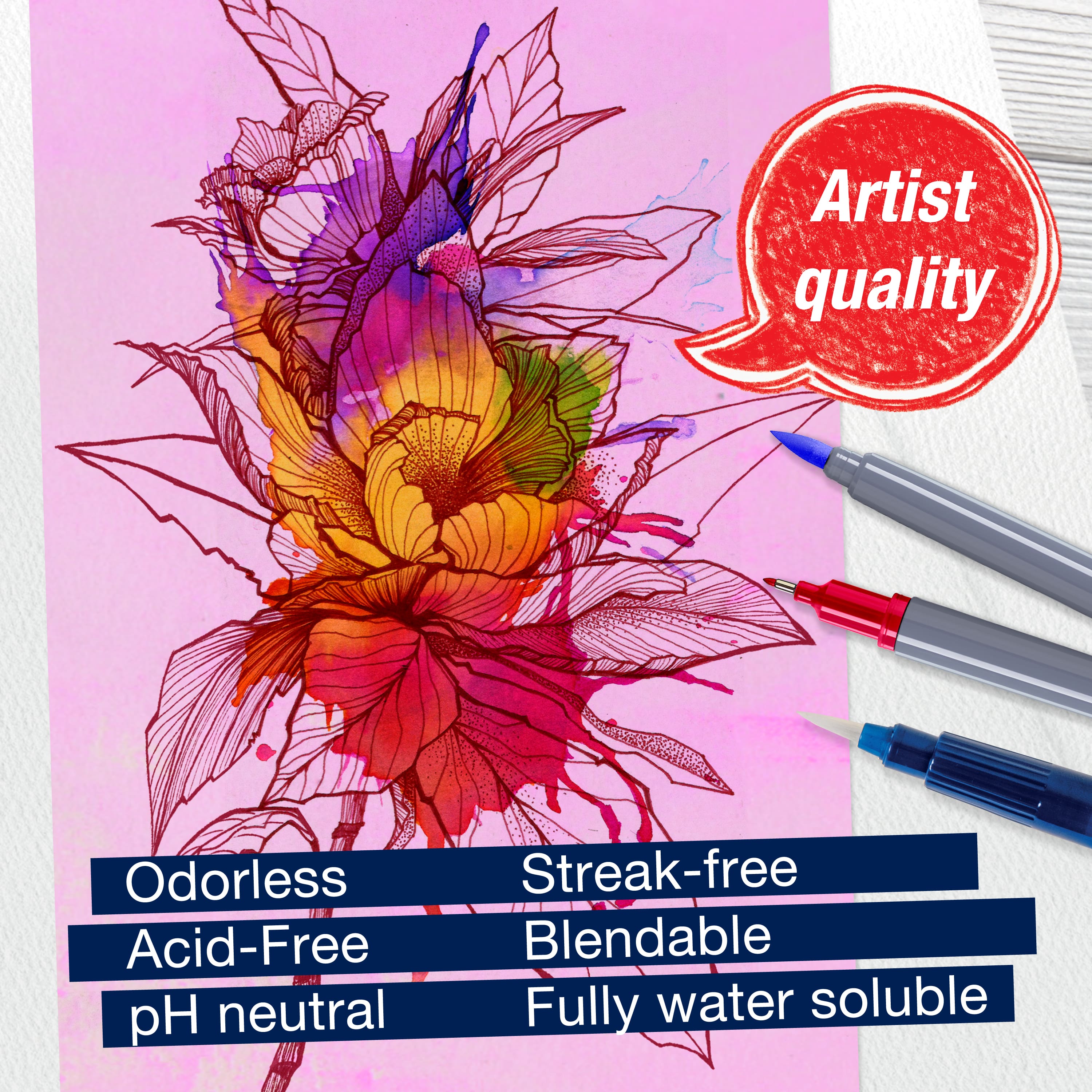 Faber-Castell&#xAE; Goldfaber Aqua Flowers Dual-Tip Marker Set