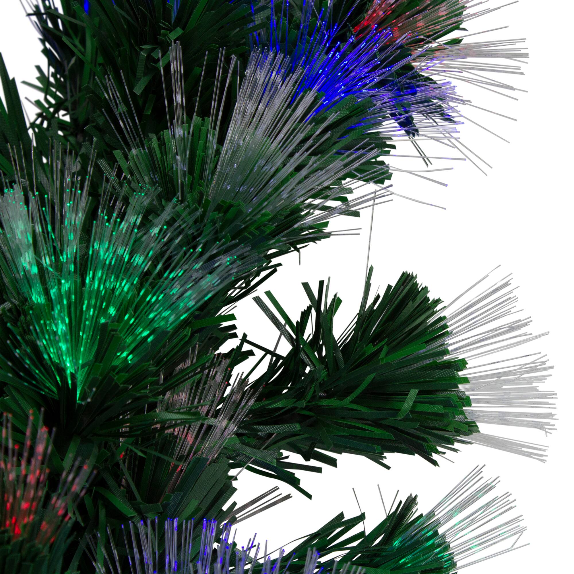 24&#x22; Fiber Optic Pre-Lit Artificial Christmas Pine Wreath