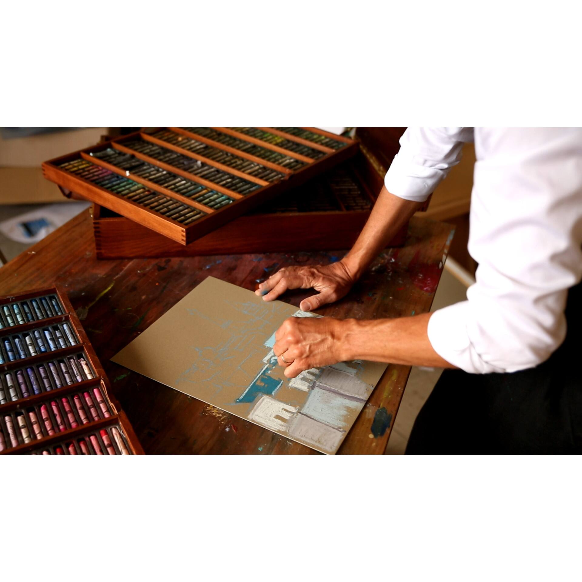 Sennelier Extra-Soft Pastel Full Stick Wooden Box Set