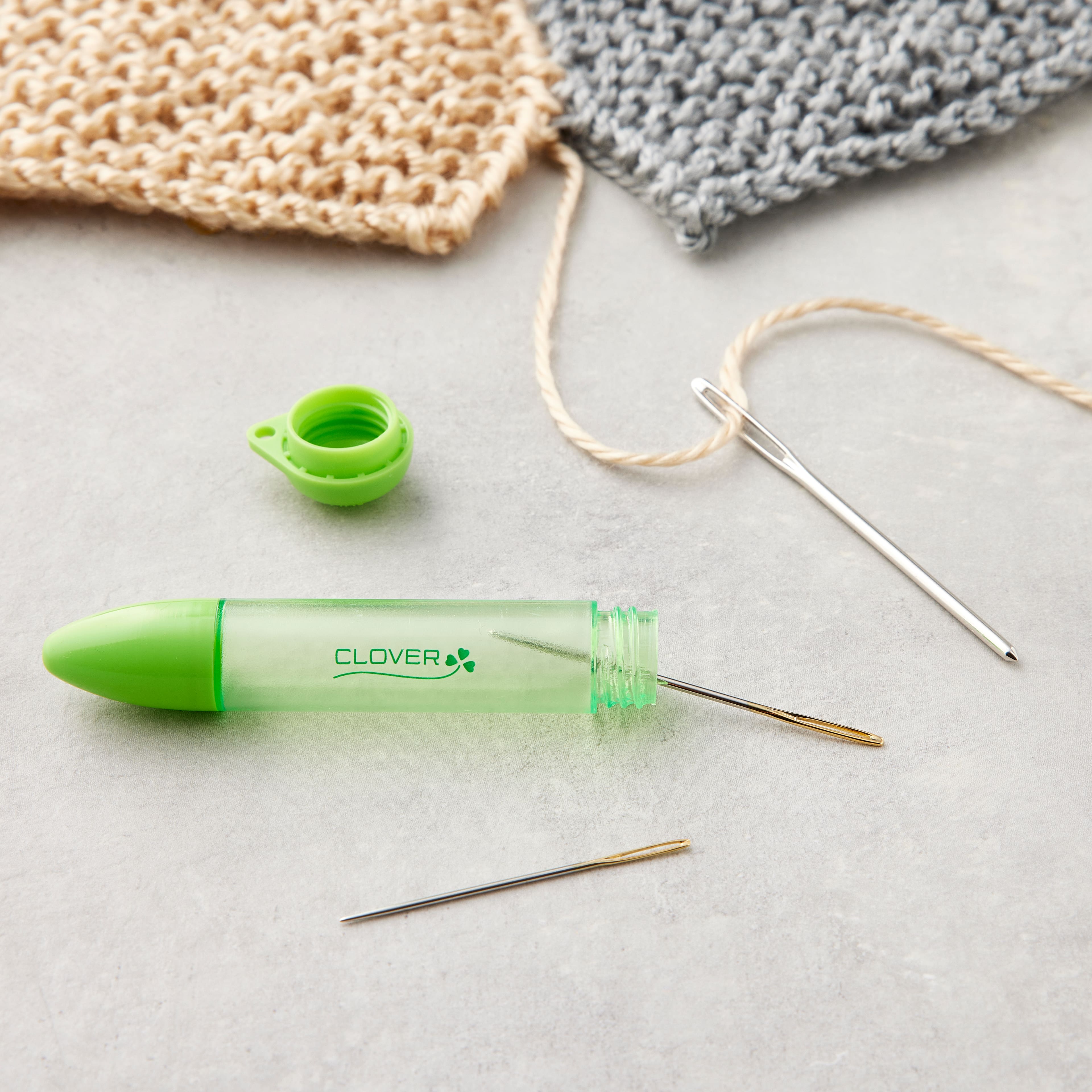 chibi darning needles (green case) — String Theory Yarn Co