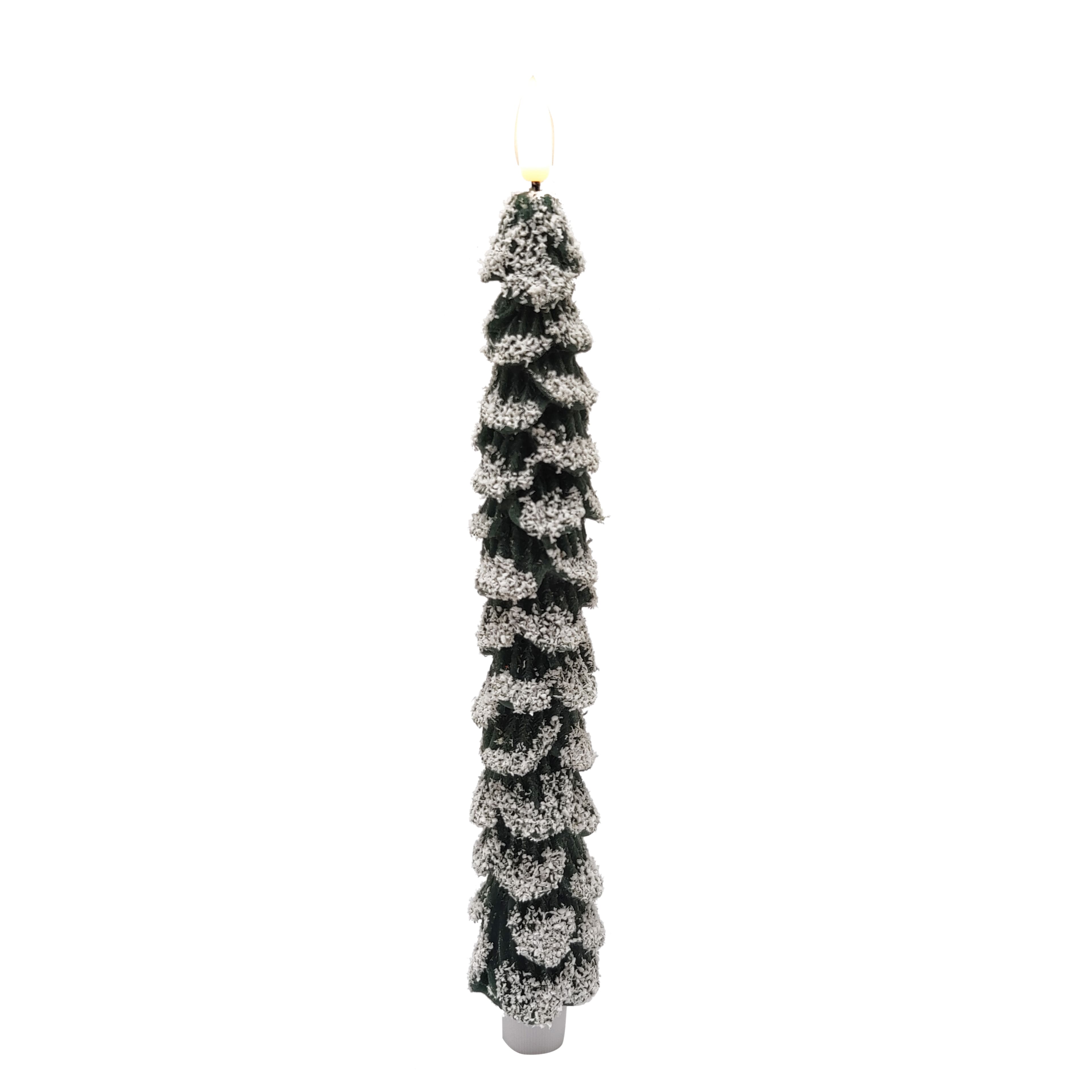 11&#x22; Green Christmas Tree LED Wax Taper Candles, 2ct. by Ashland&#xAE;