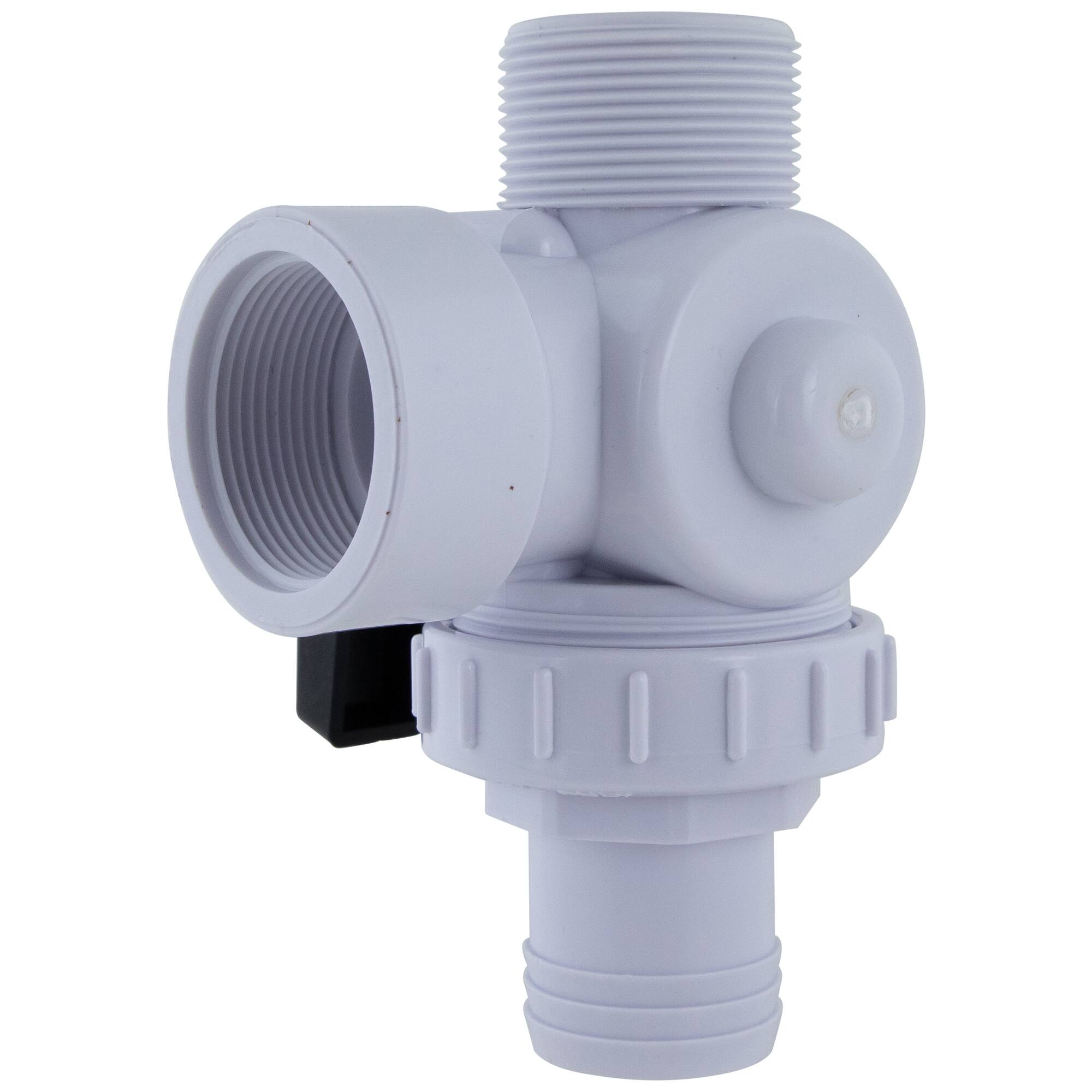 Swim Central 6.25" White HydroTools Swimming Pool & Spa Standard Right Outlet 3-Way Ball Valve